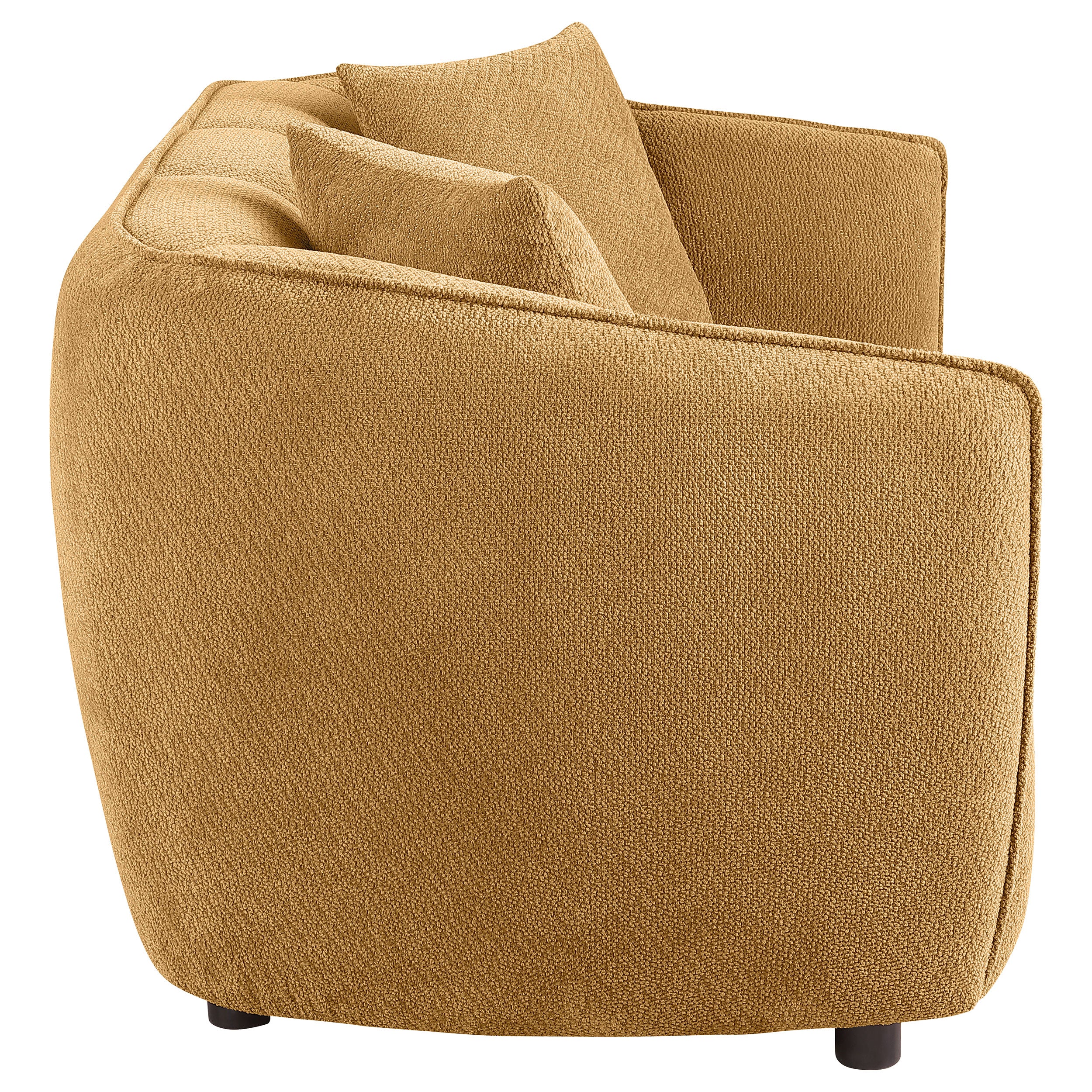Aleisha Fabric Upholstered Loveseat Mustard Yellow