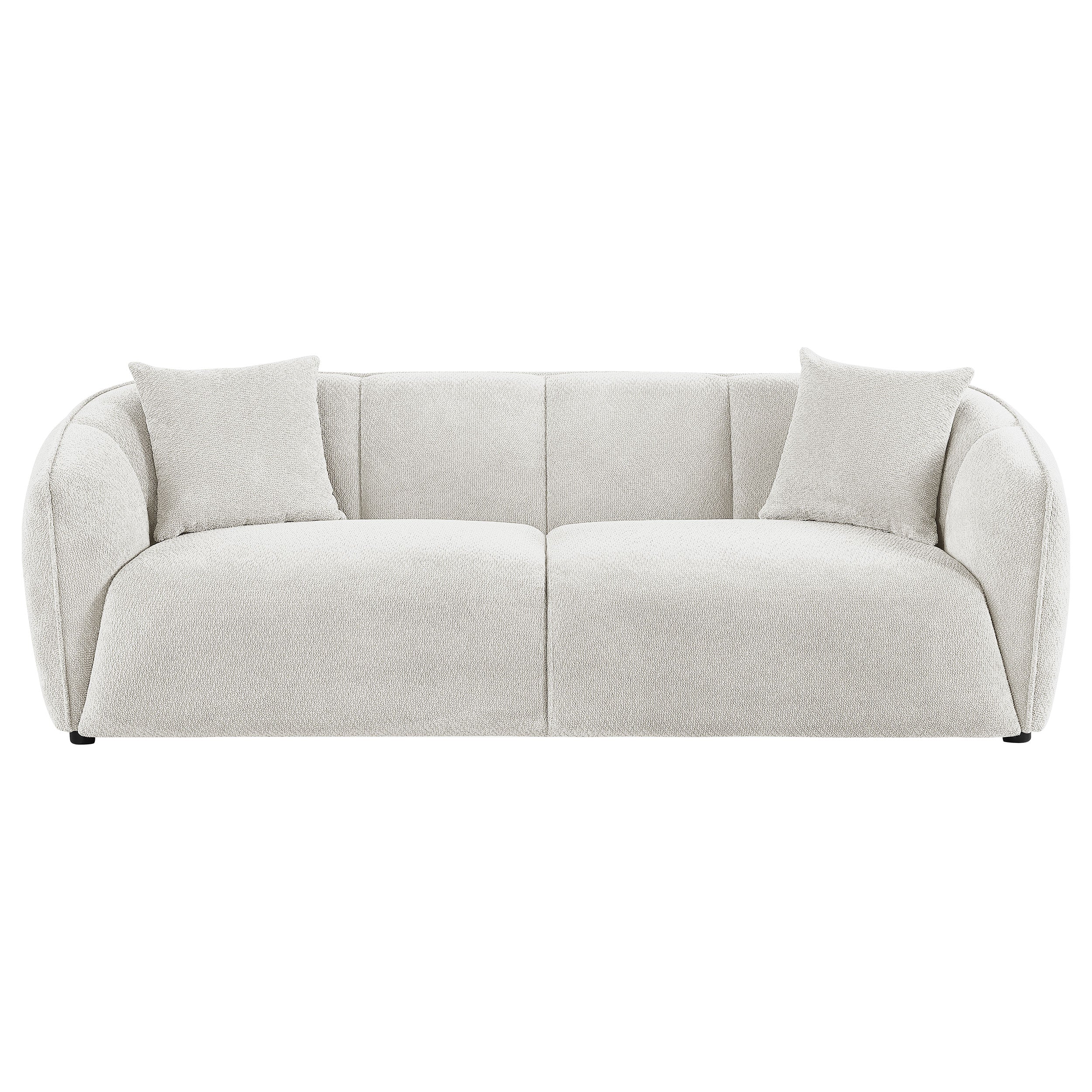 Aleisha Fabric Upholstered Sofa In Sand