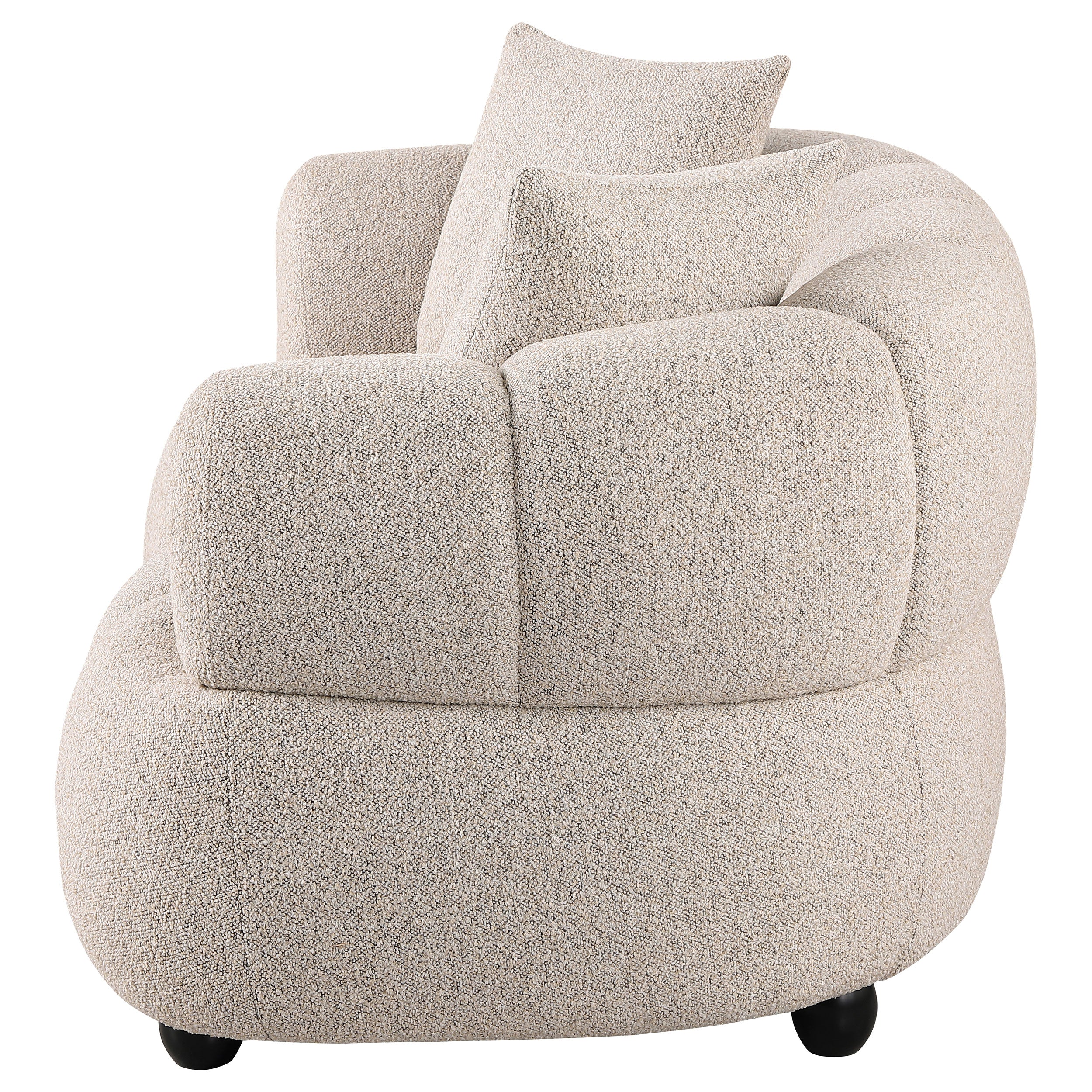 Whitney Contemporary Channel Tufted Woven Fabric Upholstered Loveseat