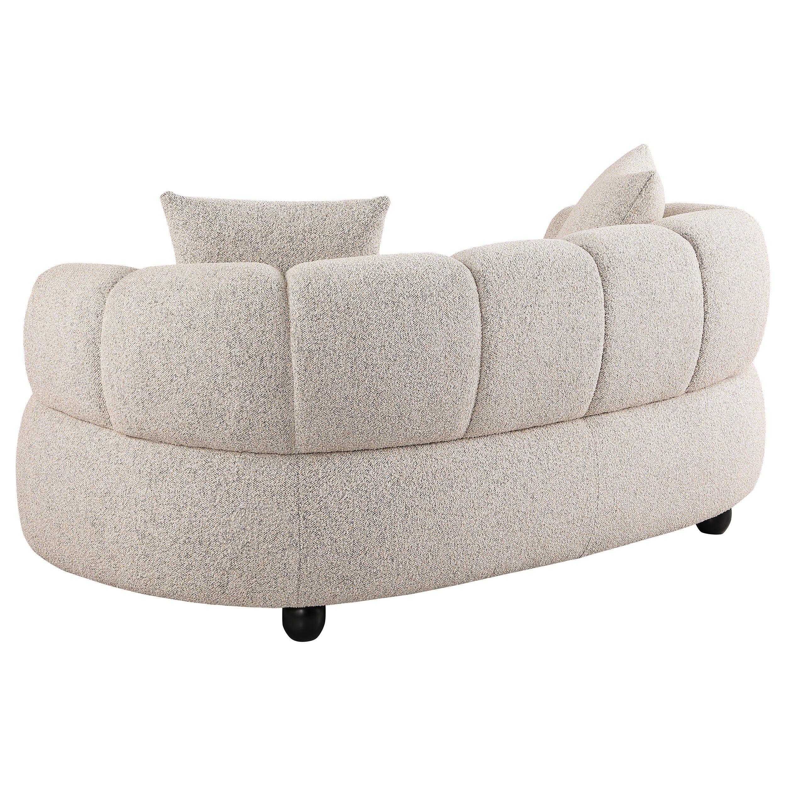 Whitney Contemporary Channel Tufted Woven Fabric Upholstered Loveseat