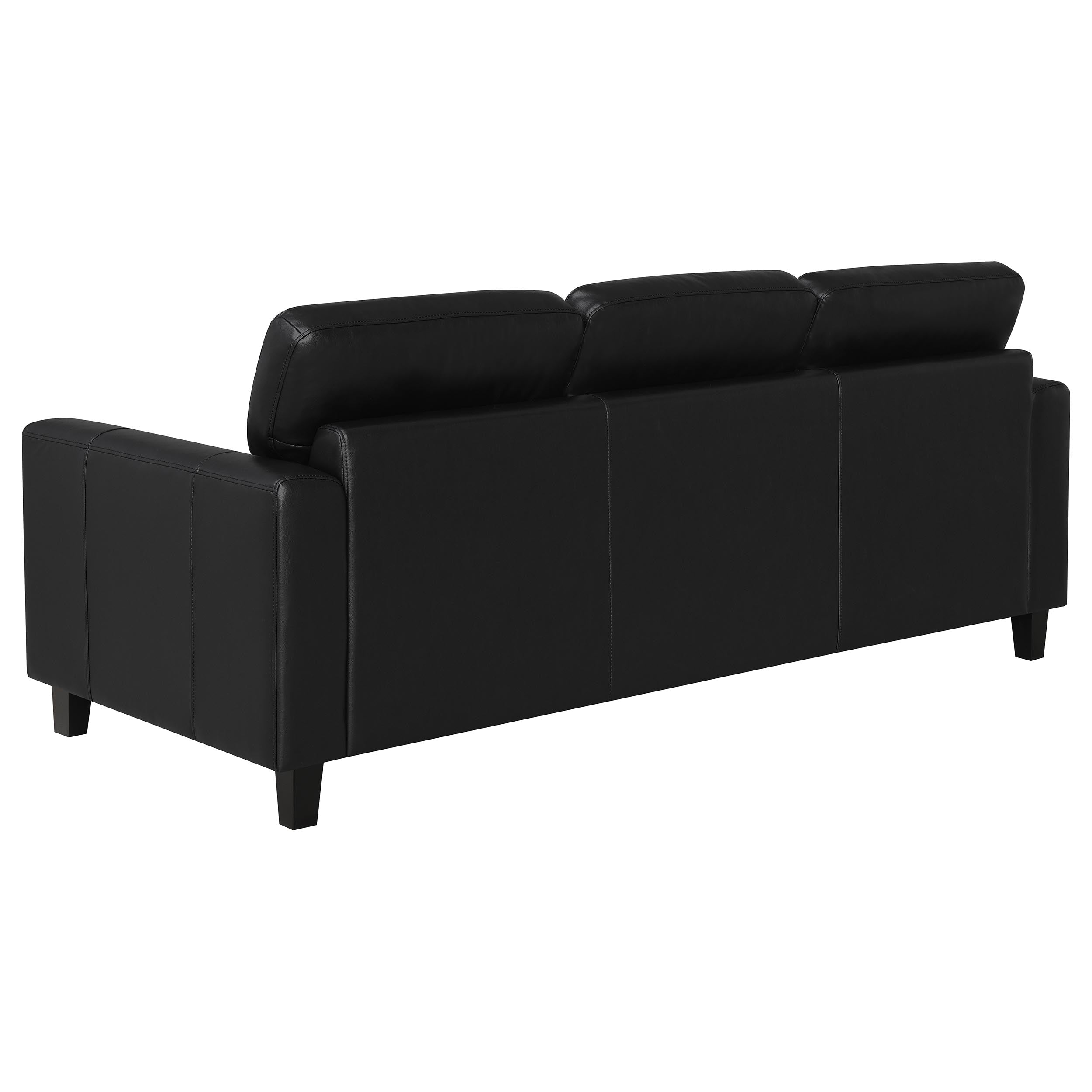 Scotland Sofa Set - 3 Piece - Black