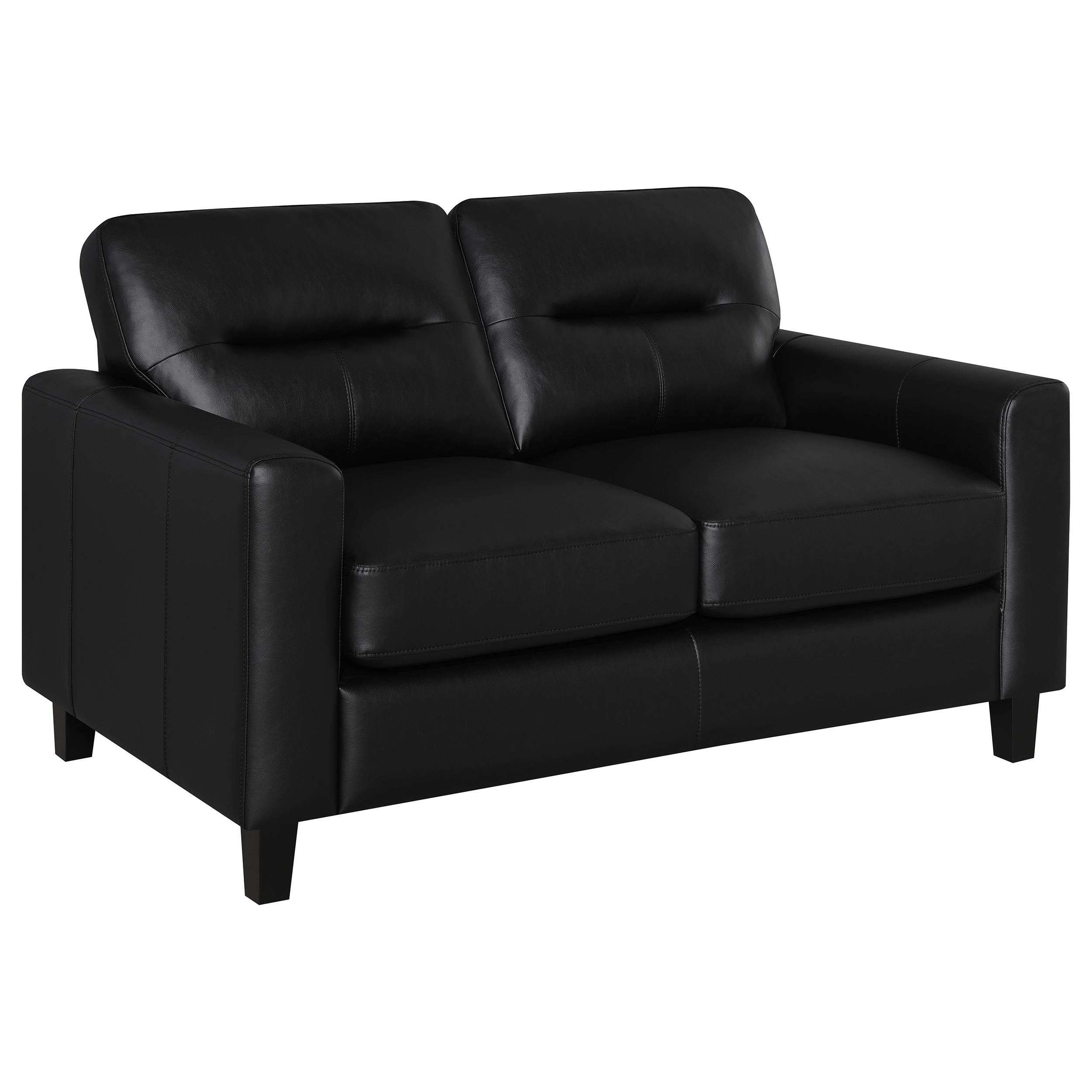 Scotland Sofa Set - 3 Piece - Black