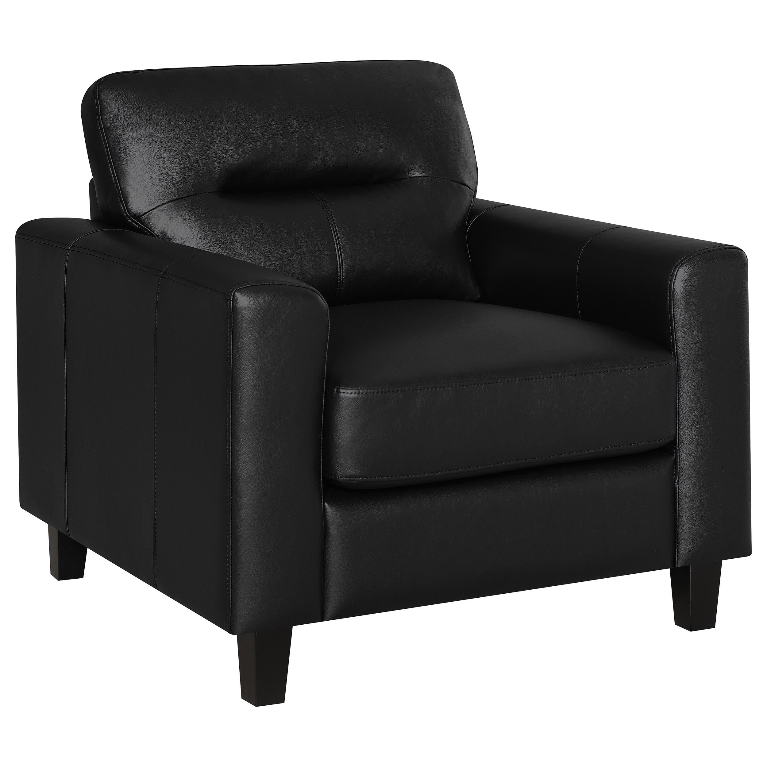 Scotland Sofa Set - 3 Piece - Black