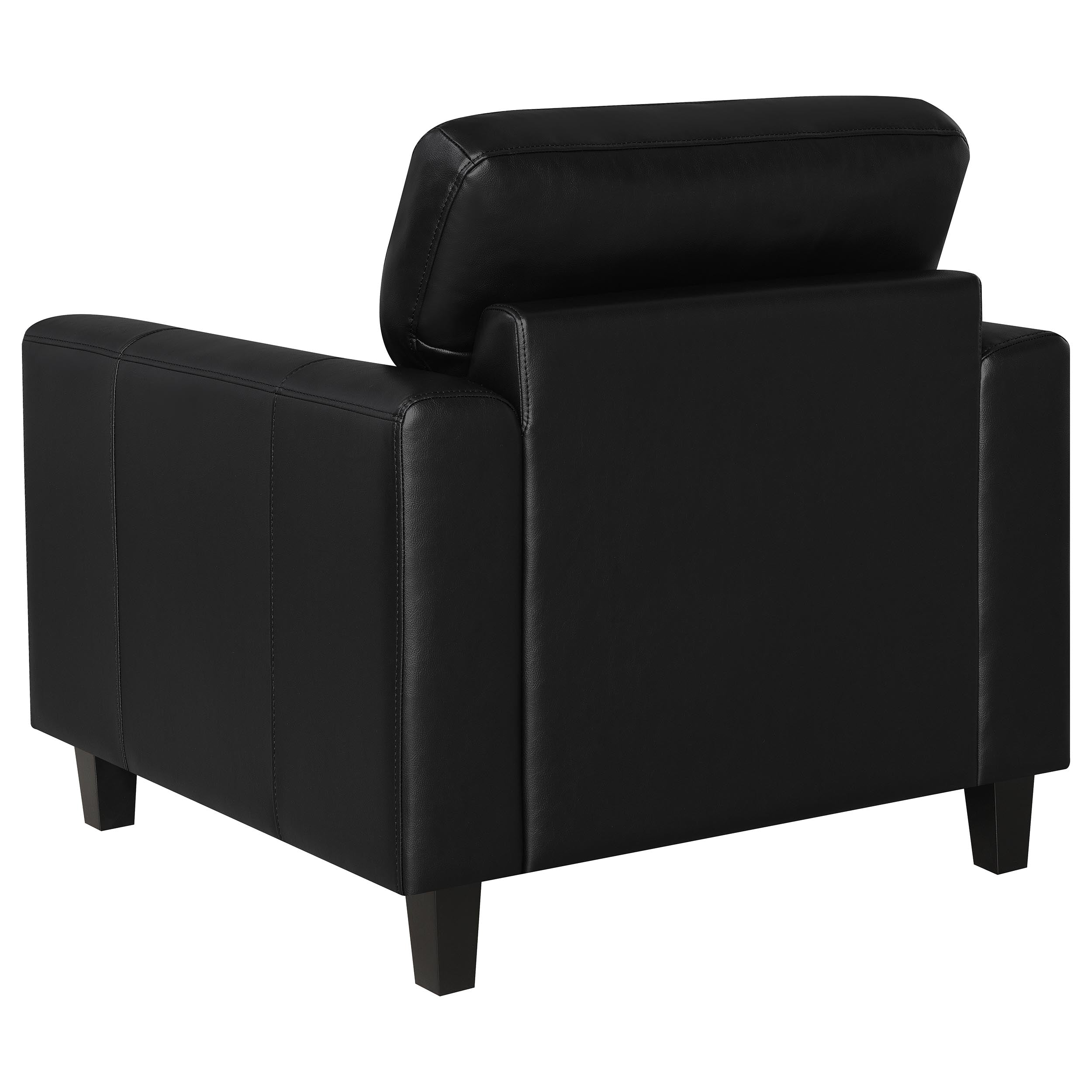 Scotland Sofa Set - 3 Piece - Black