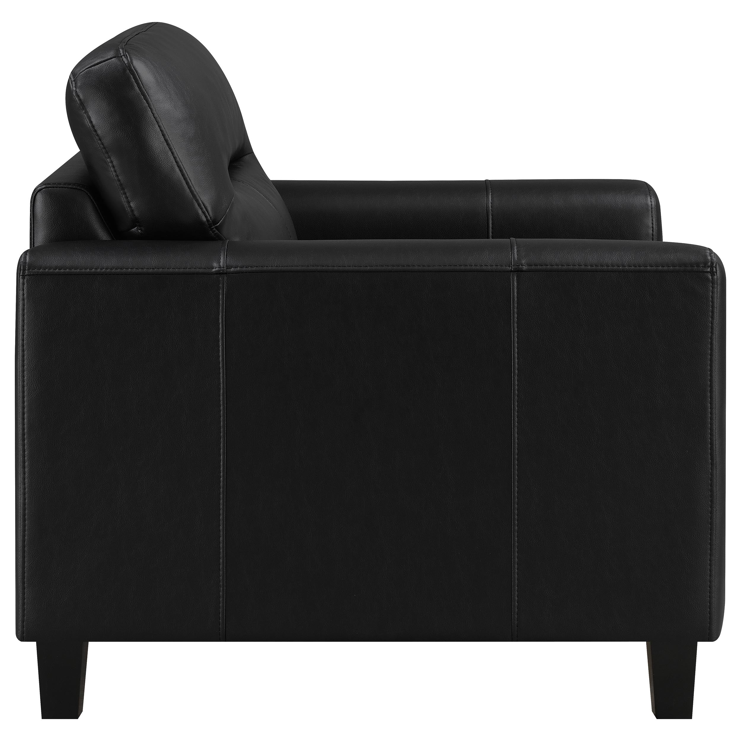 Scotland Sofa Set - 3 Piece - Black