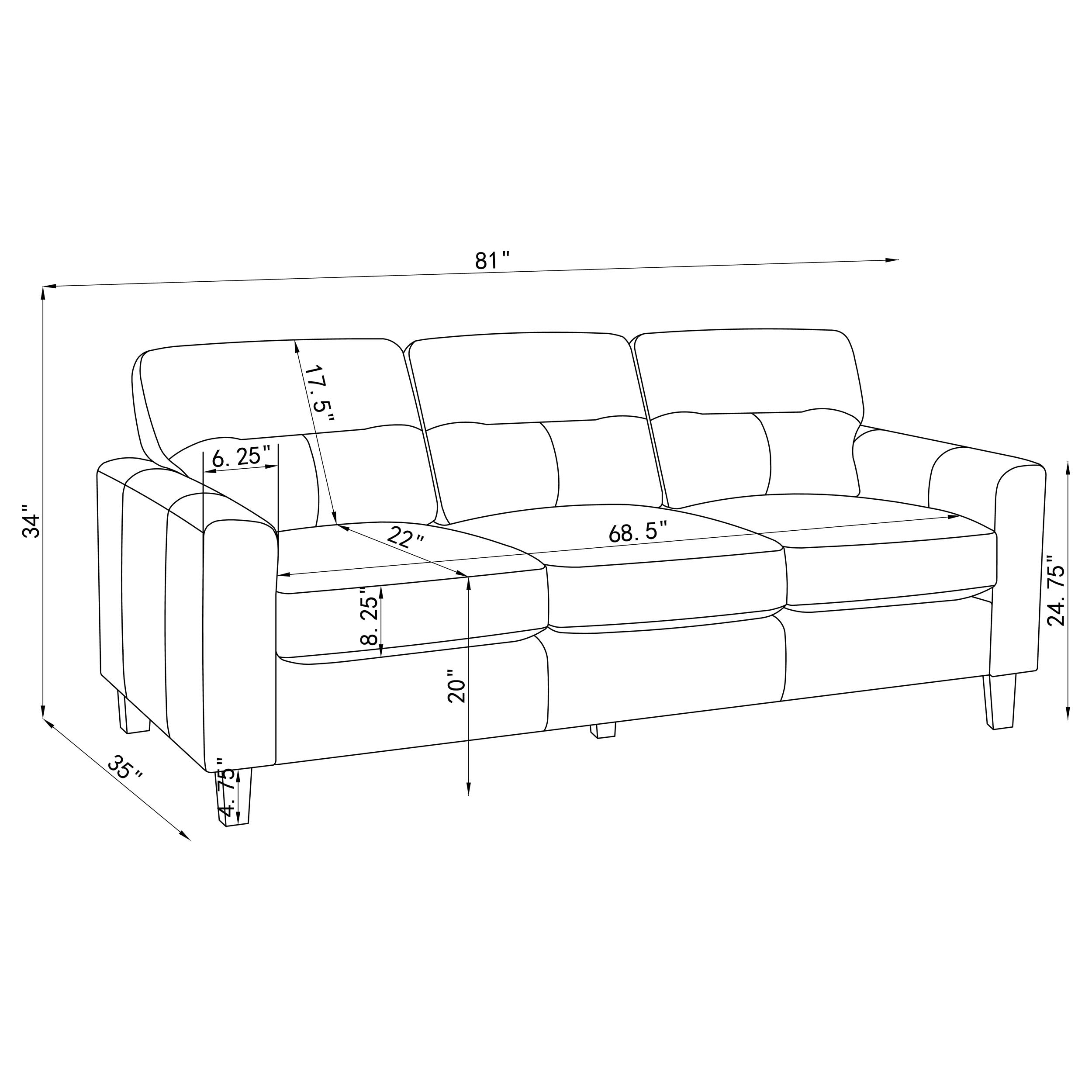 Scotland Sofa Set - 2 Piece - Brown