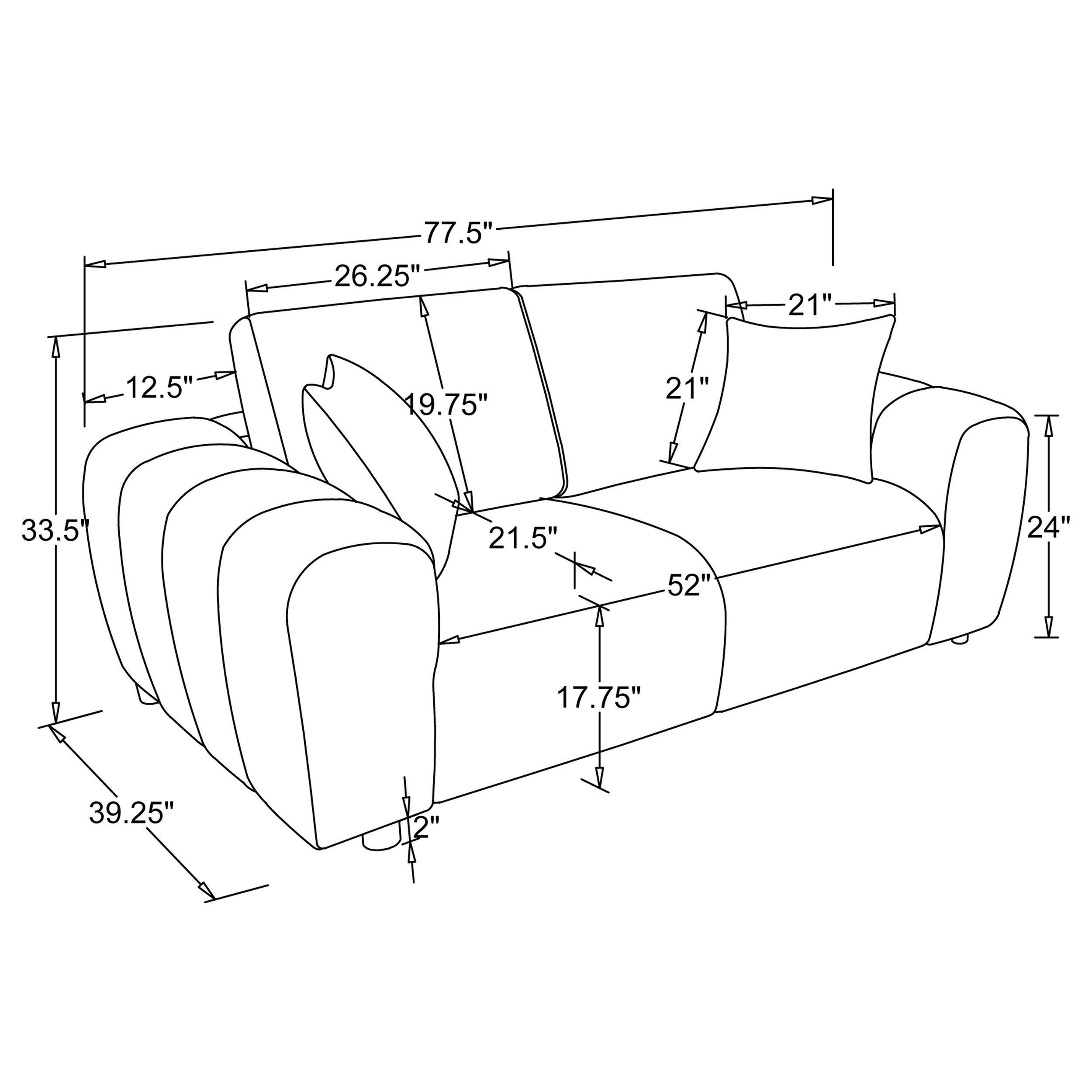 Burnett Loveseat - Ivory