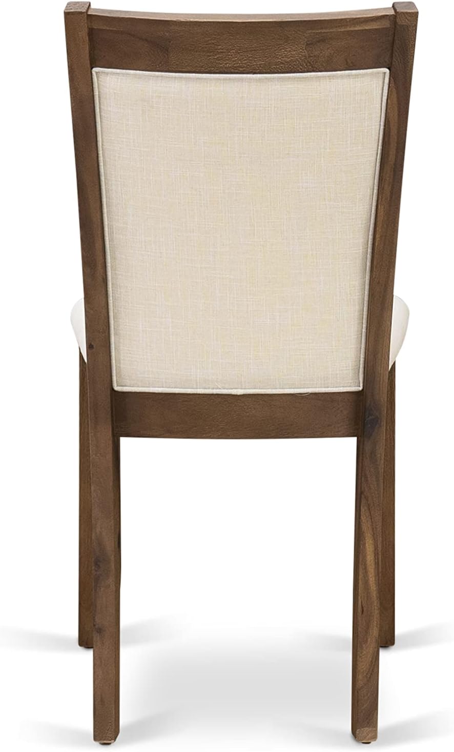 Rustic 9 PC Formal Dining Room Double Pedestal Table and Linen Chairs In Walnut