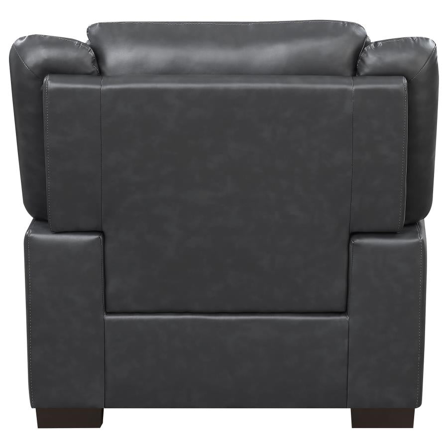 Arabella 3-piece Upholstered Padded Arm Sofa Set In Grey