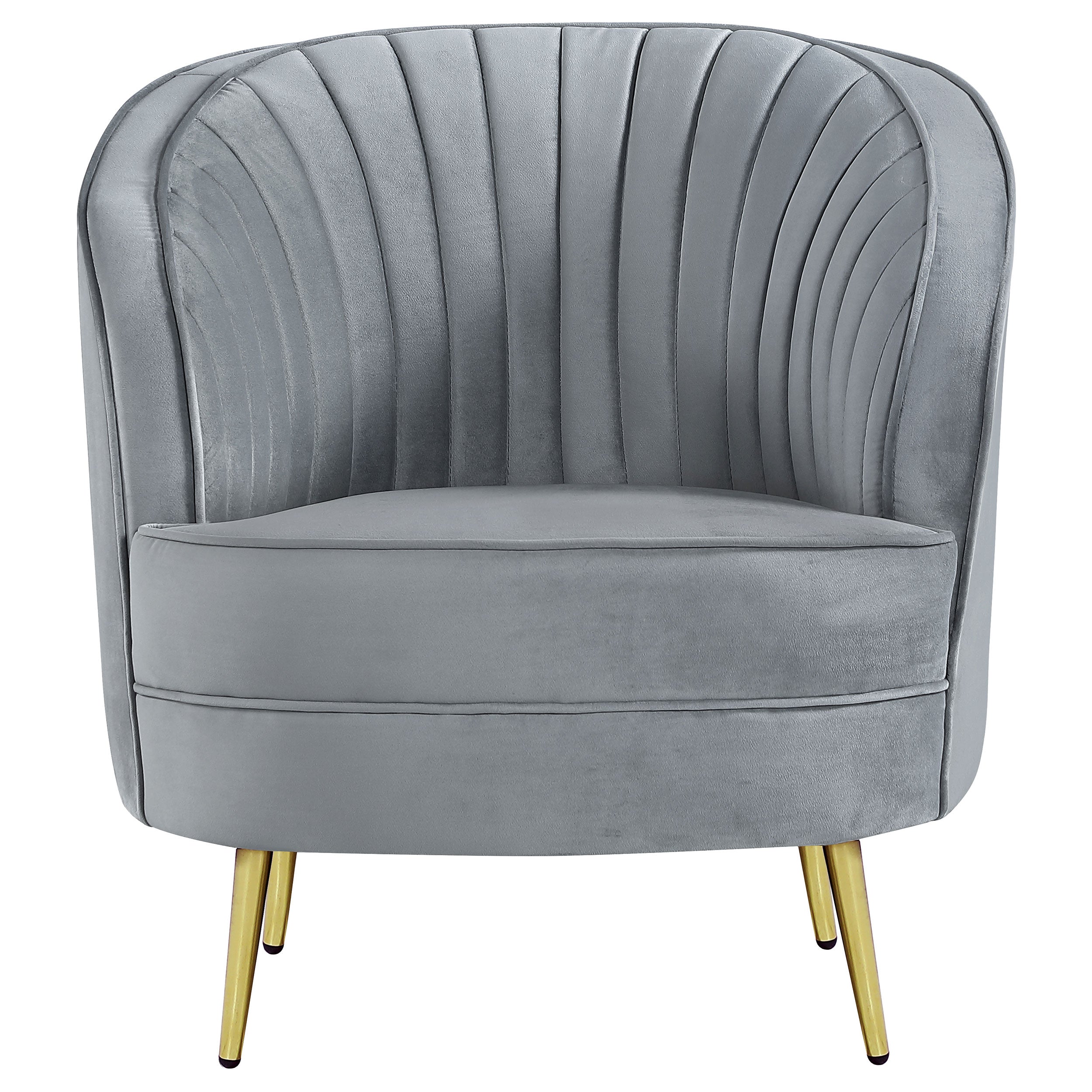 Sophia 3-piece Upholstered Channel Tufted Sofa Set in Grey