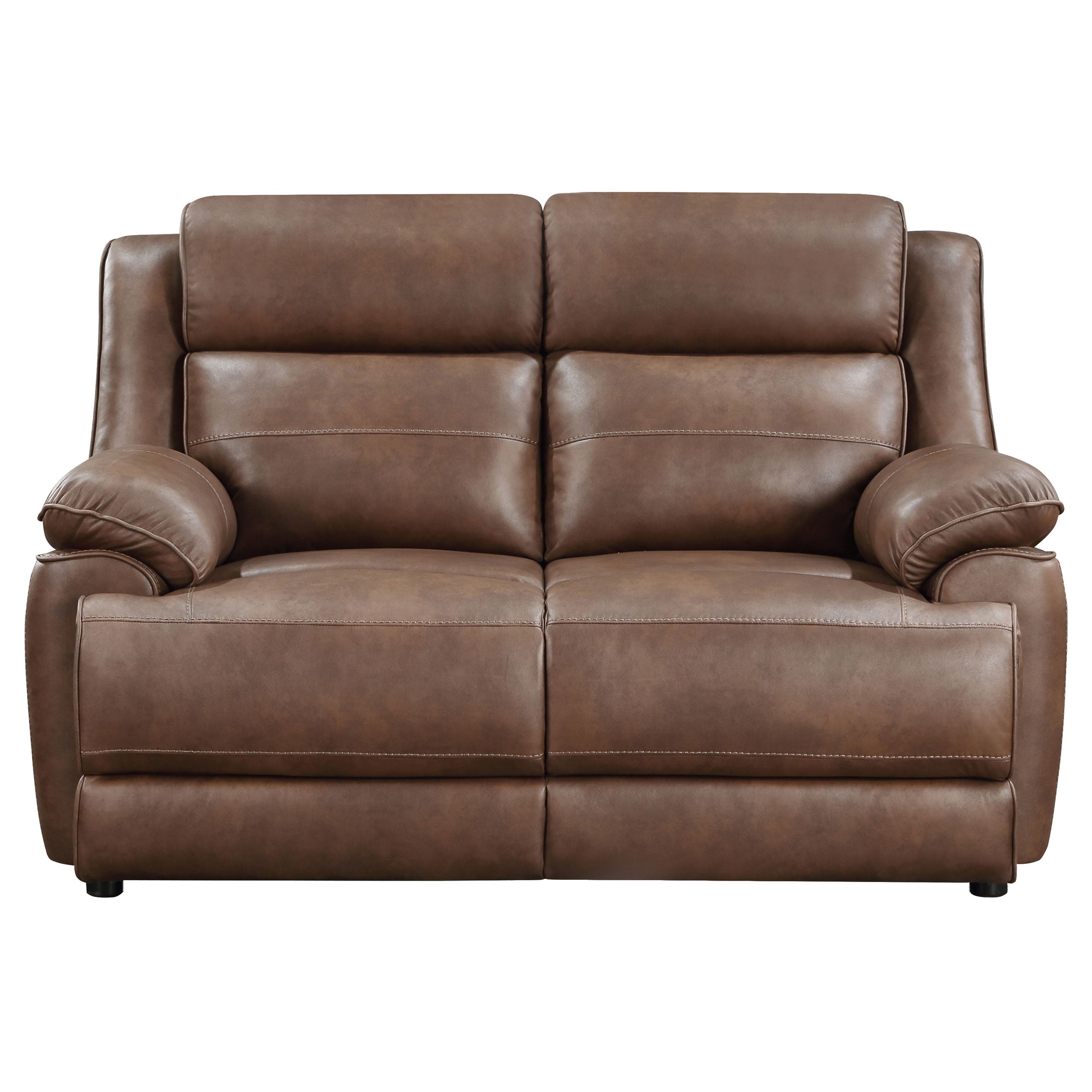 Ellington 3-piece Upholstered Padded Arm Sofa Set In Dark Brown