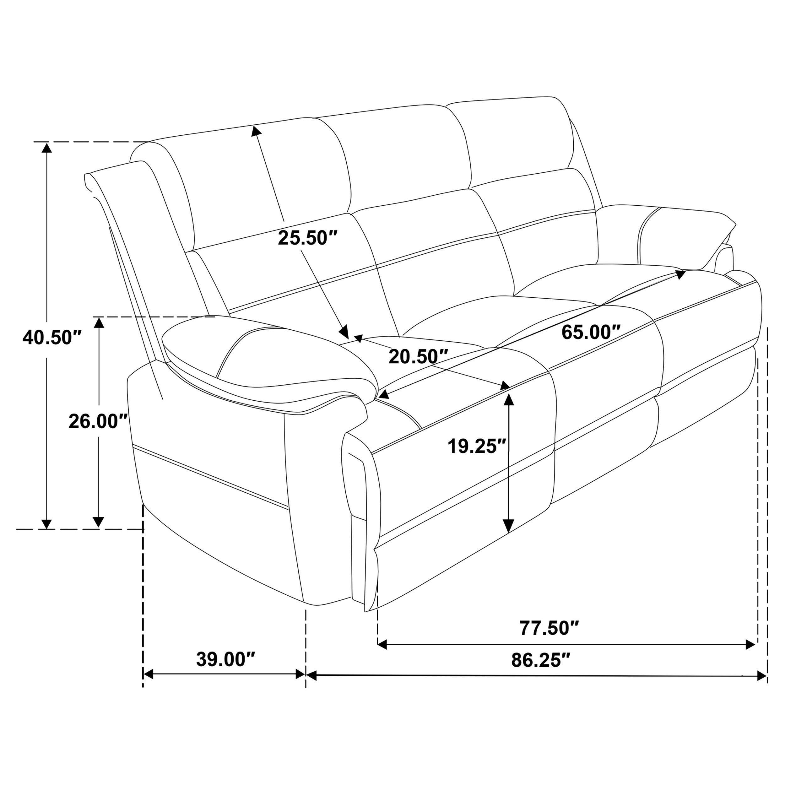 Ellington 3-piece Upholstered Padded Arm Sofa Set In Dark Brown
