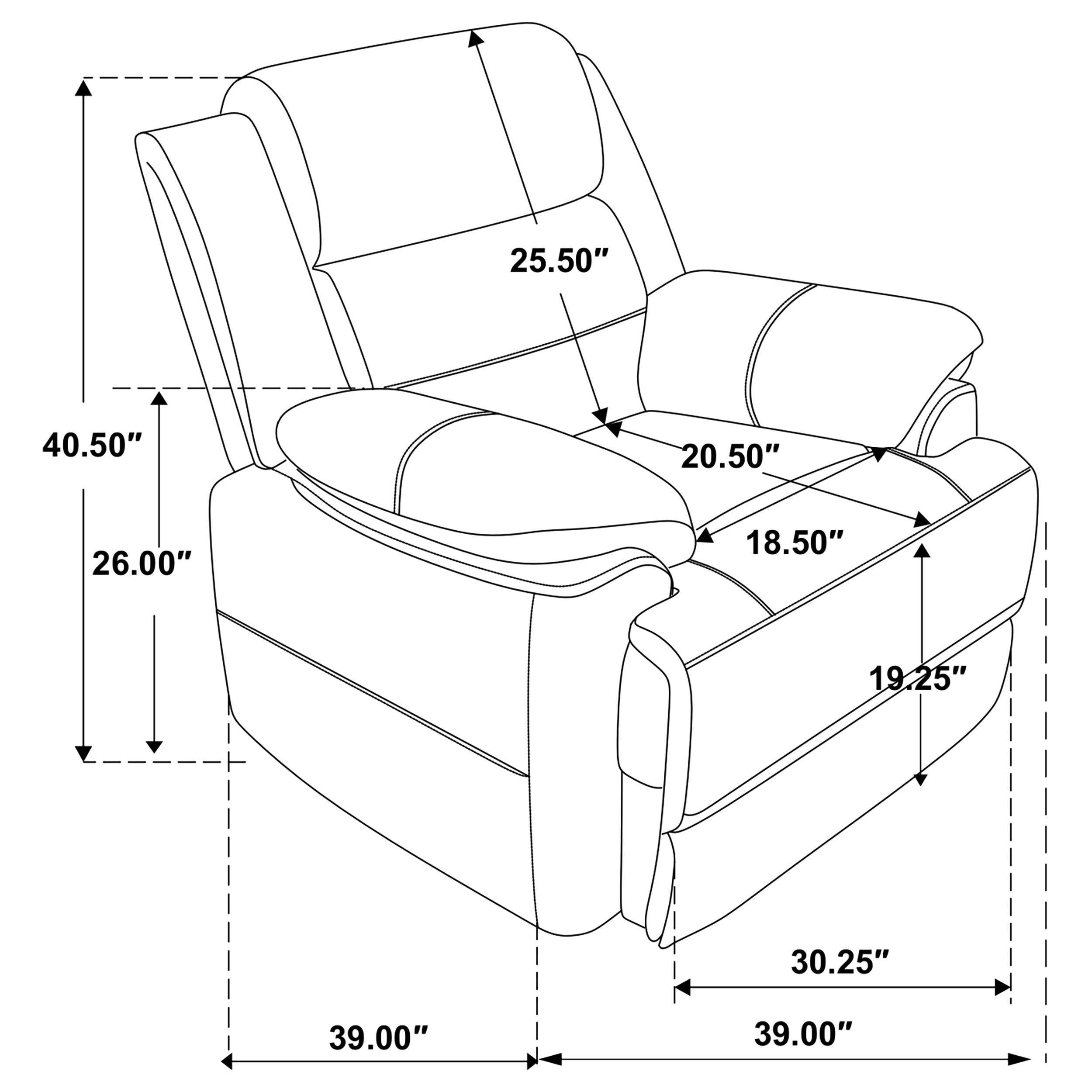 Ellington 3-piece Upholstered Padded Arm Sofa Set In Dark Brown