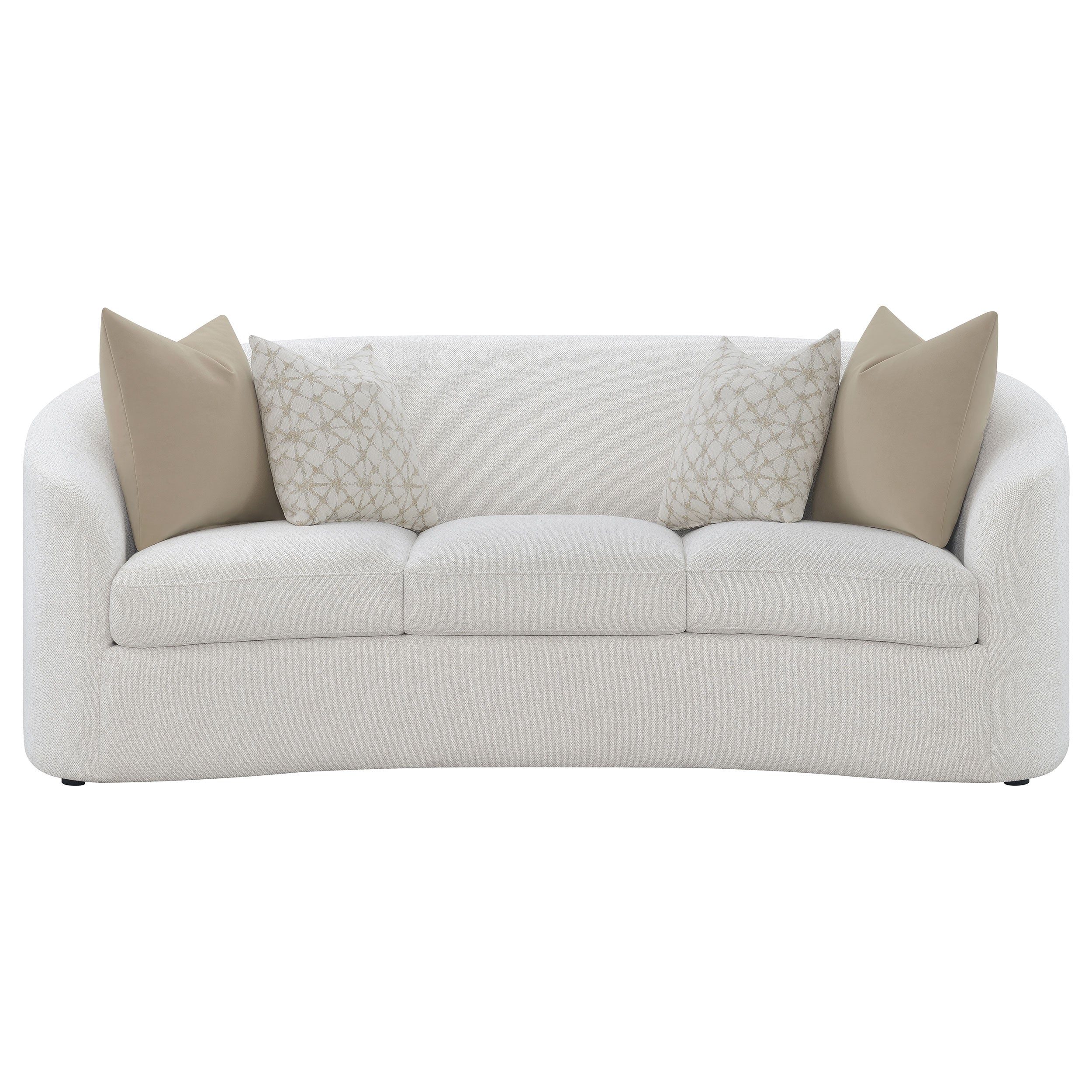 Rainn 3-piece Boucle Upholstered Sloped Arm Sofa Set In Latte