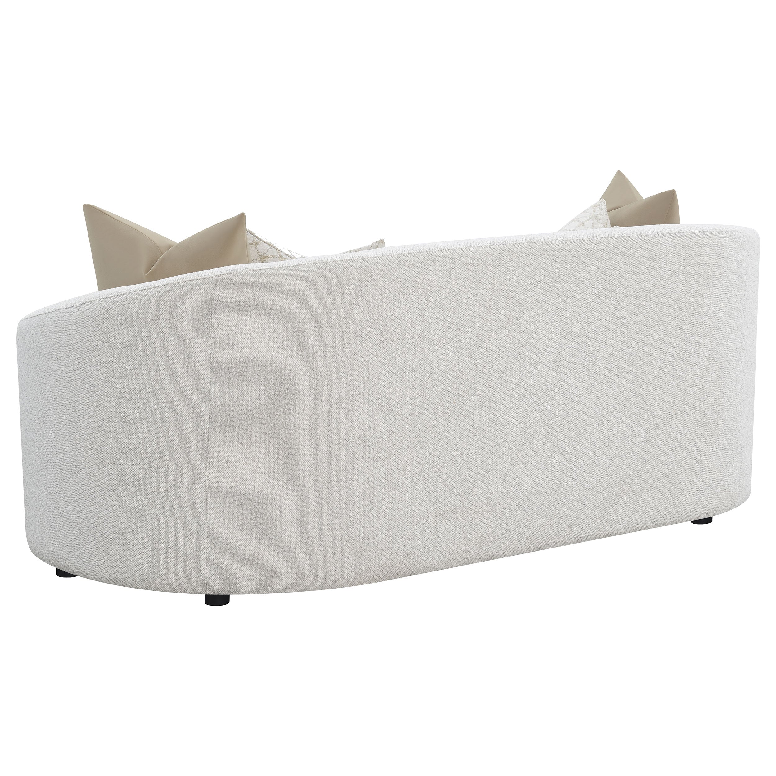 Rainn 3-piece Boucle Upholstered Sloped Arm Sofa Set In Latte