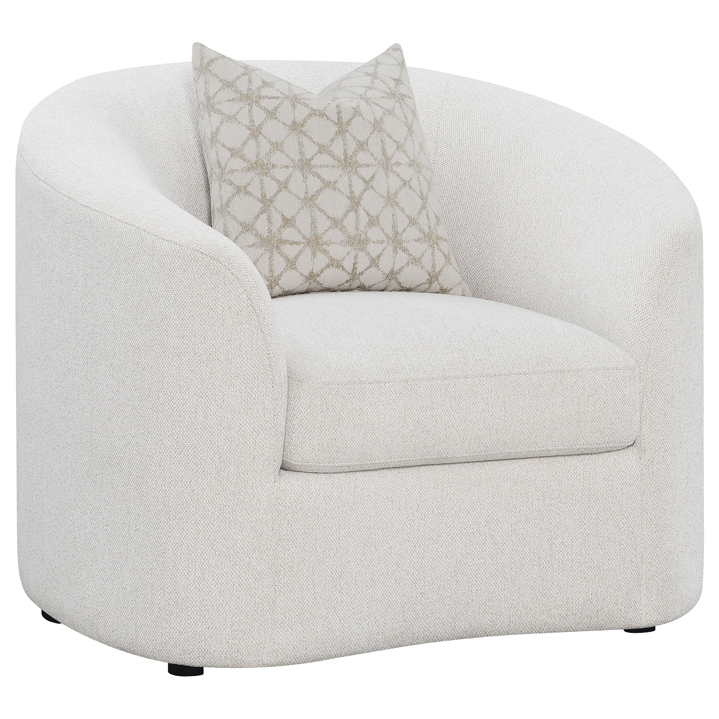 Rainn 3-piece Boucle Upholstered Sloped Arm Sofa Set In Latte