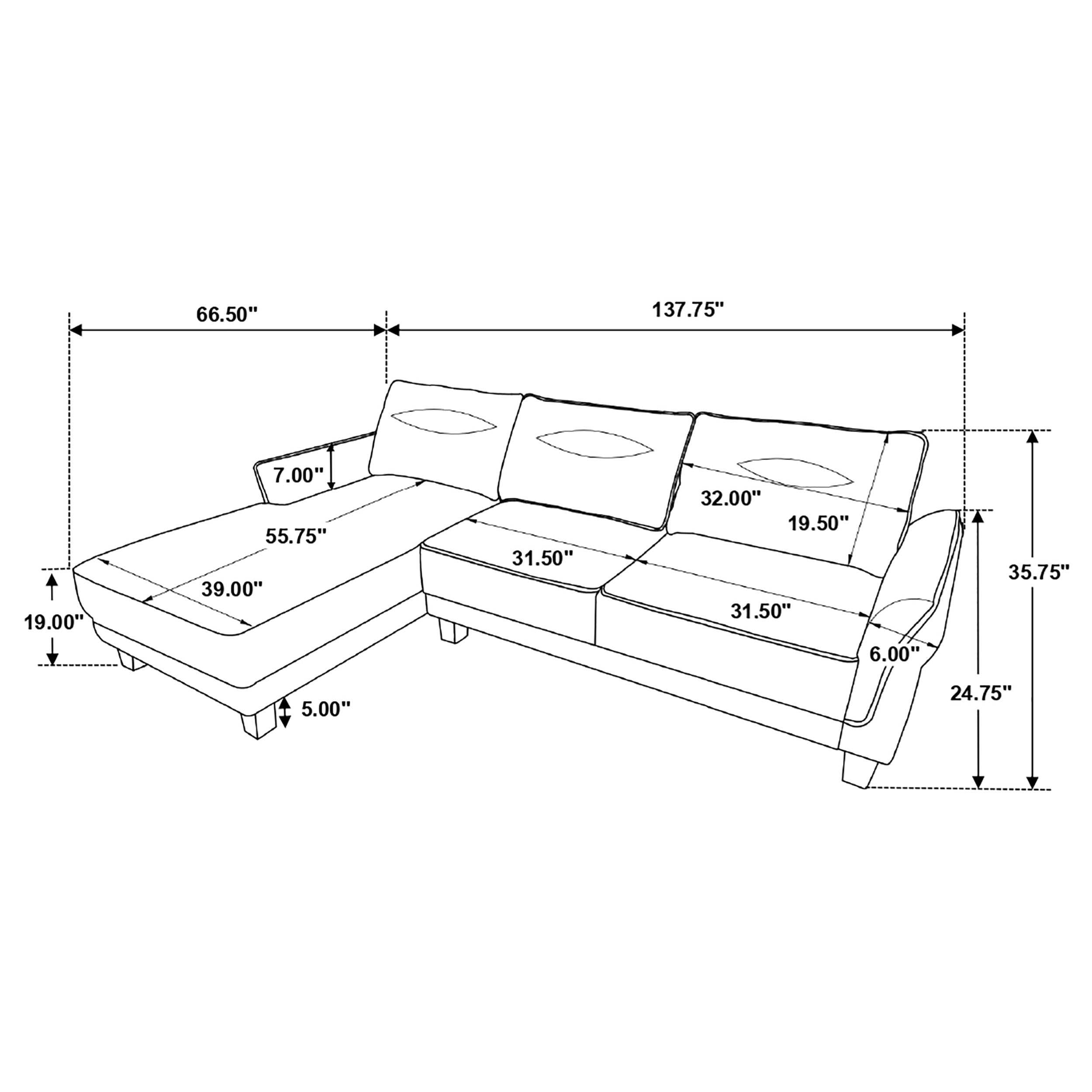 Caspian Sectional Sofa - White