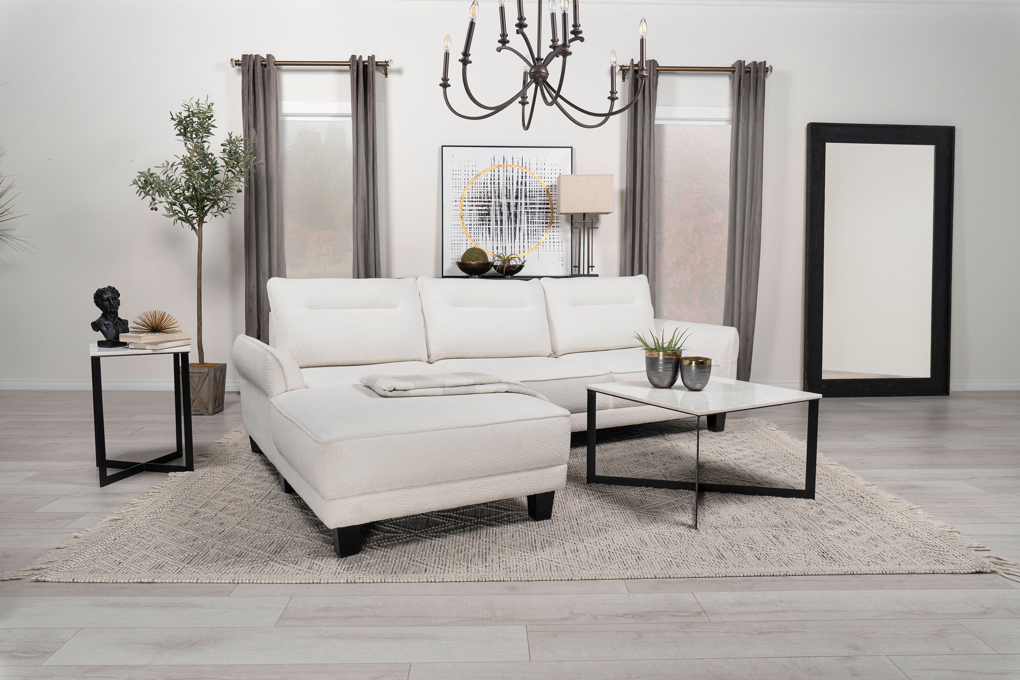 Caspian Sectional Sofa - White