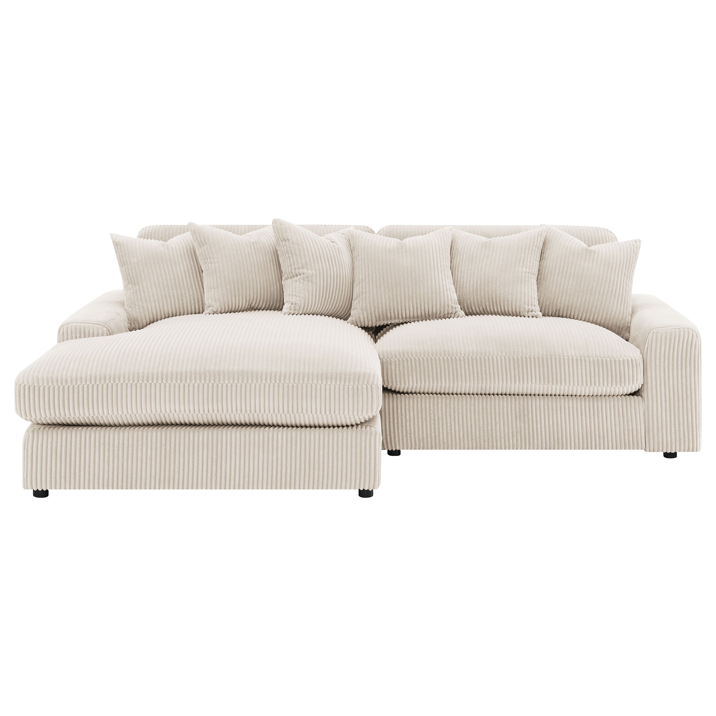 Blaine Upholstered Reversible Chaise Sectional Sofa - Sand