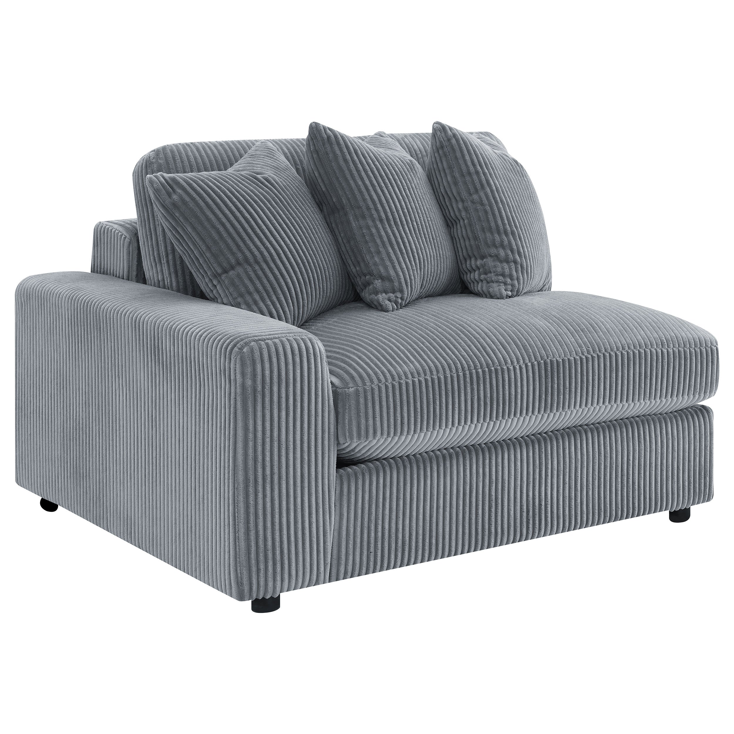 Blaine Upholstered Reversible Chaise Sectional Sofa - Fog