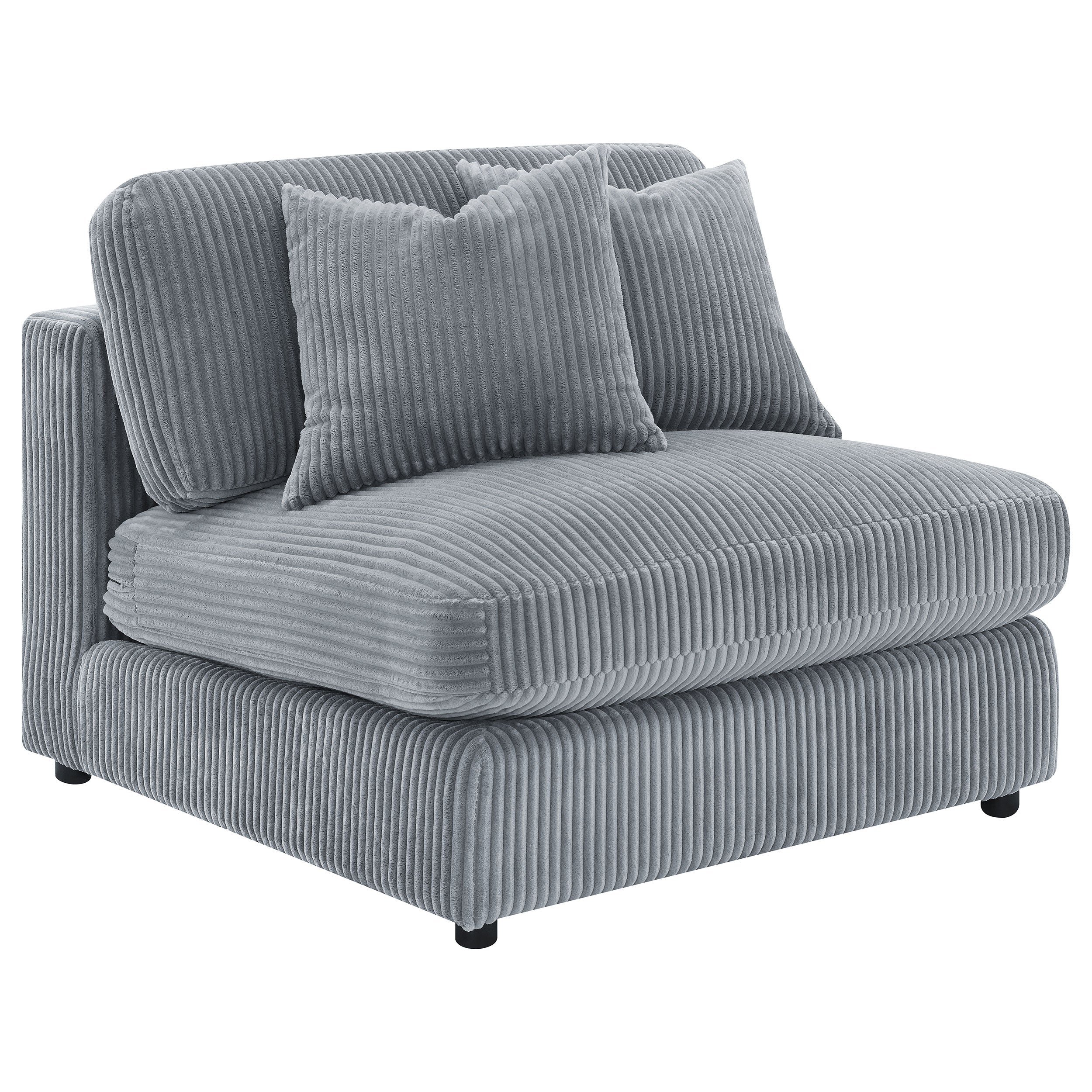 Blaine Upholstered Reversible Chaise Sectional Sofa - Fog