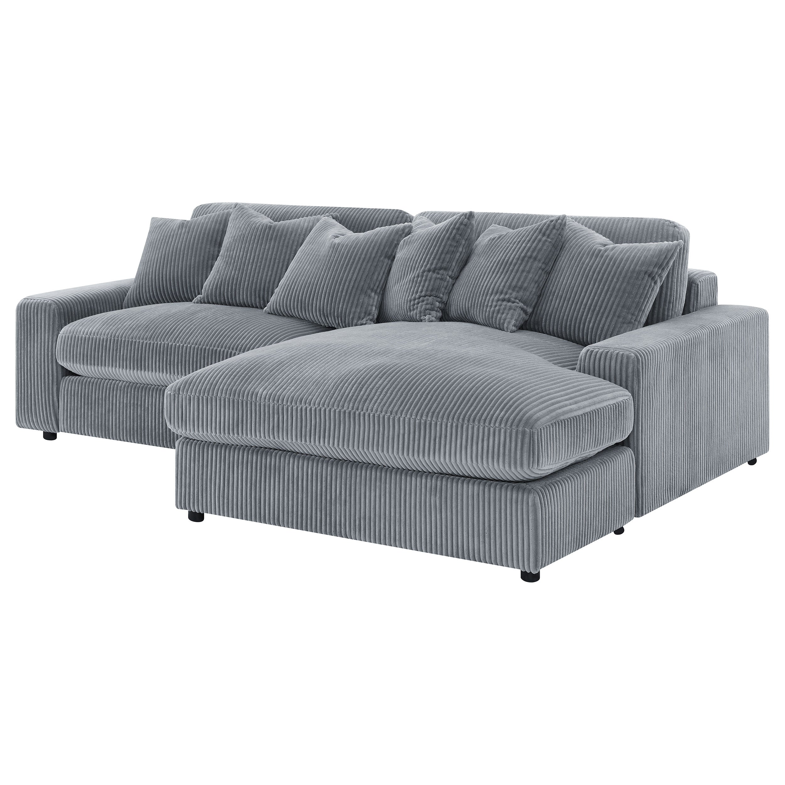 Blaine Upholstered Reversible Chaise Sectional Sofa - Fog (509900)
