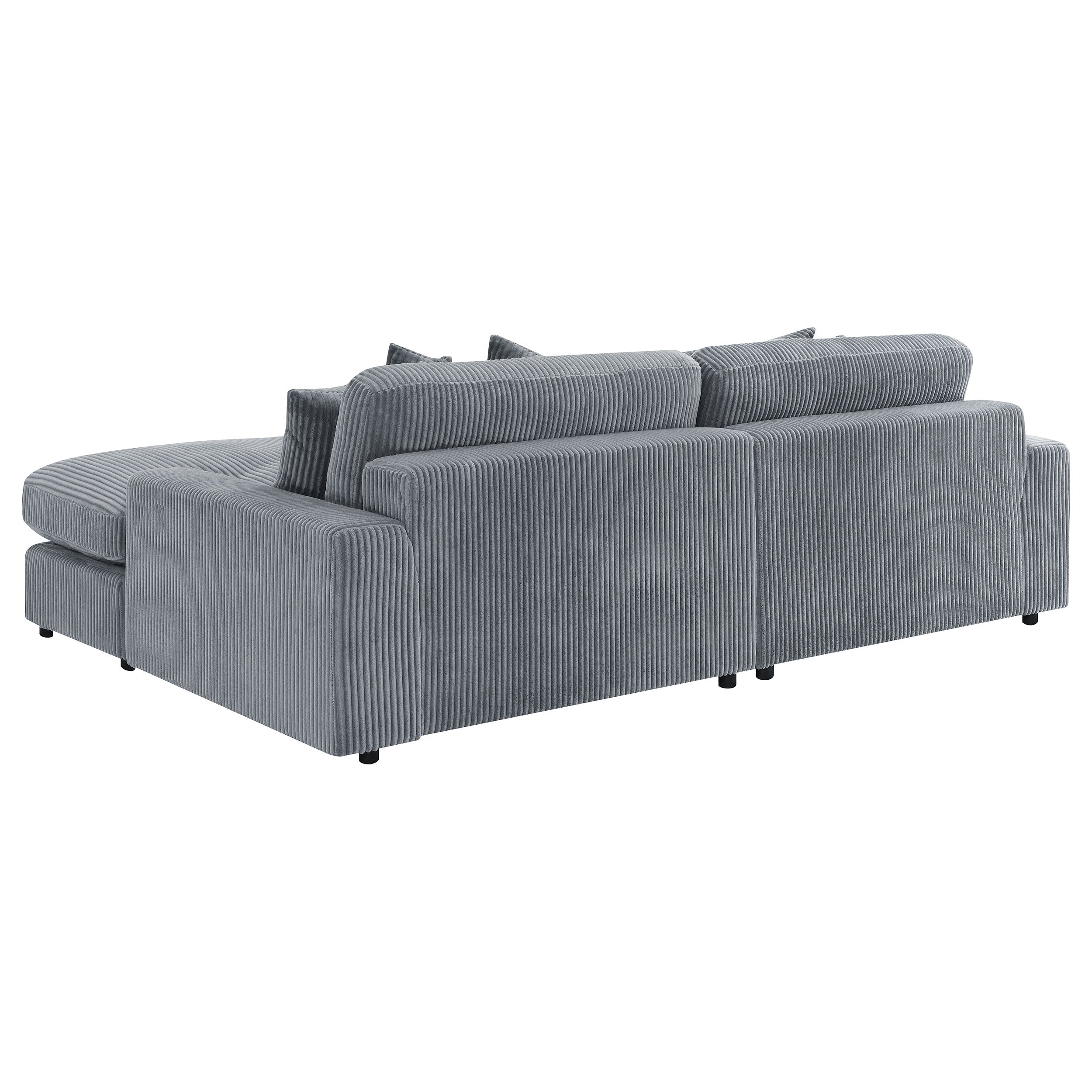Blaine Upholstered Reversible Chaise Sectional Sofa - Fog (509900)