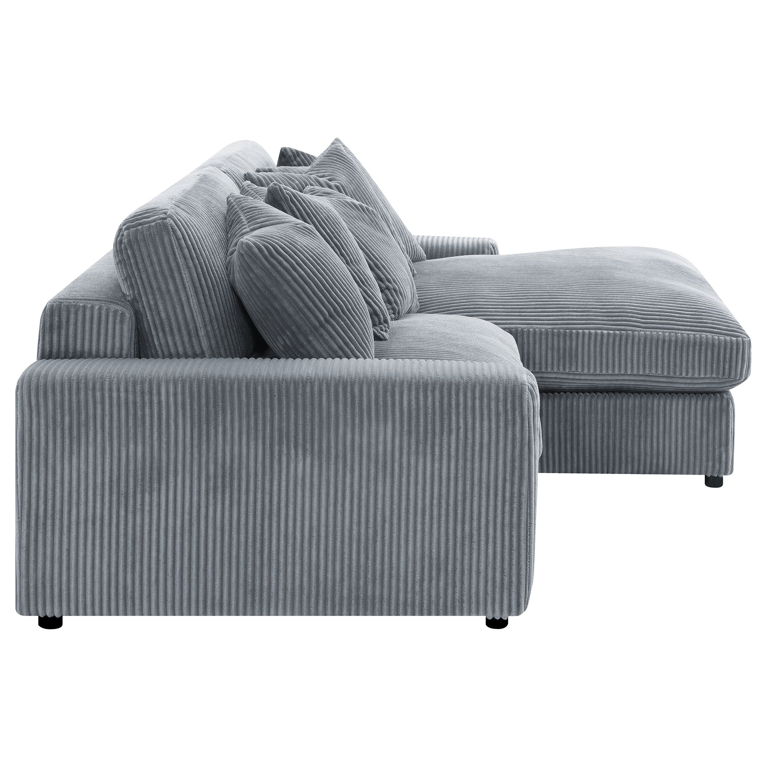 Blaine Upholstered Reversible Chaise Sectional Sofa - Fog (509900)