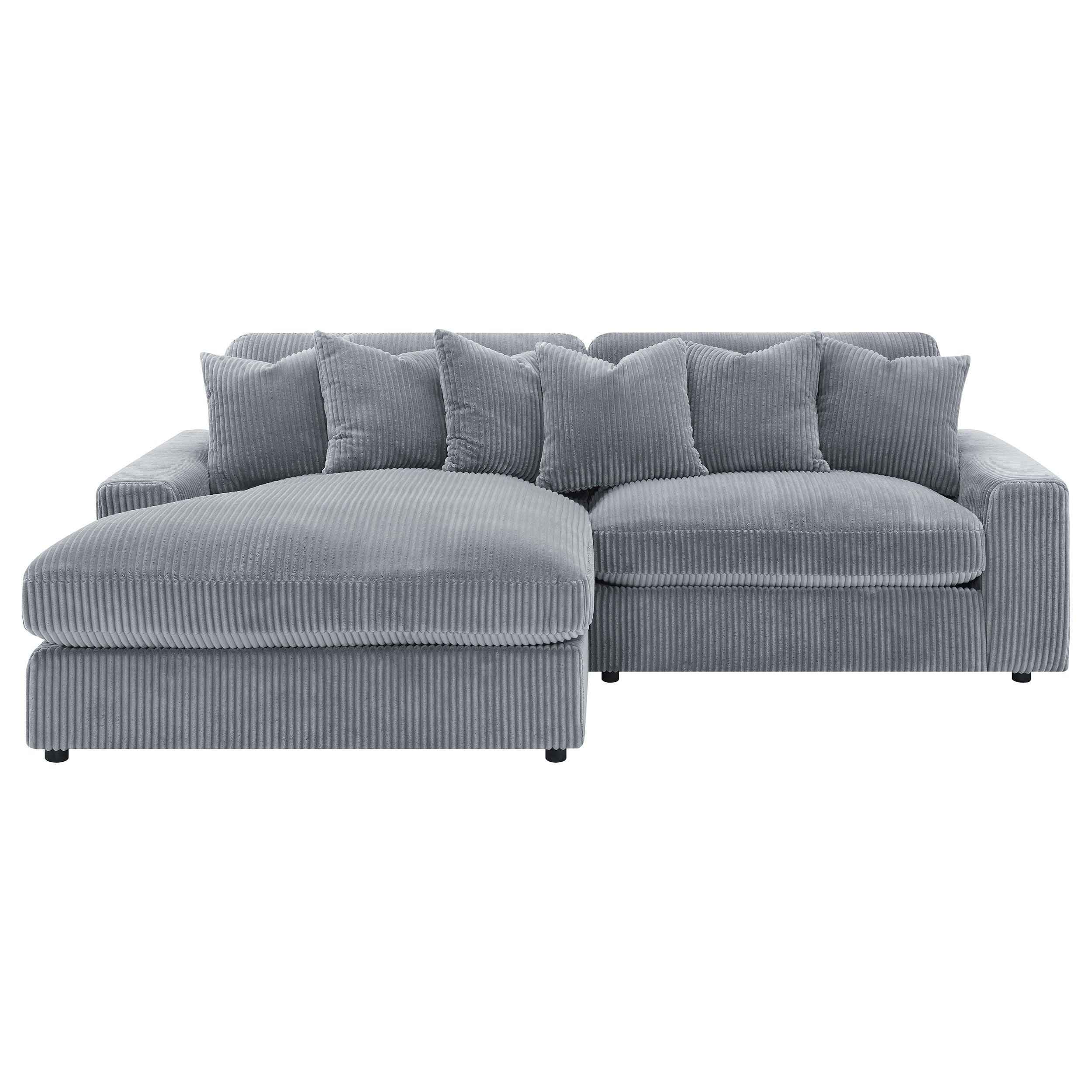 Blaine Upholstered Reversible Chaise Sectional Sofa - Fog (509900)