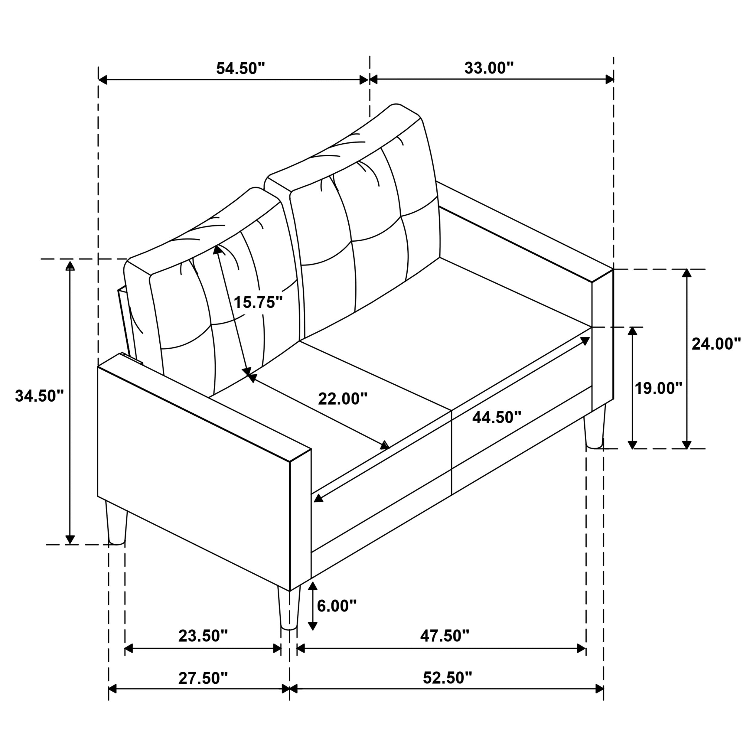 Bowen II Loveseat - Steel Grey