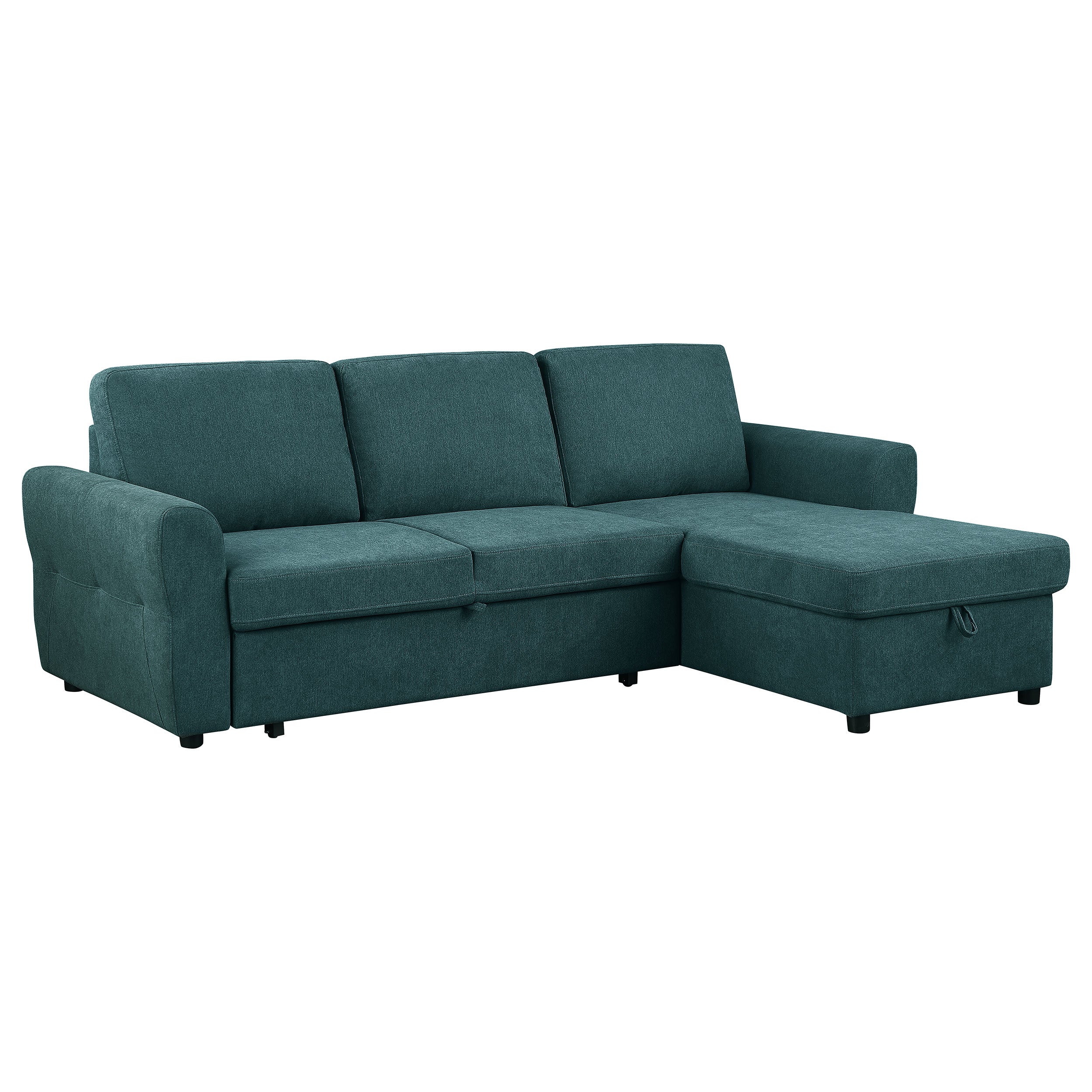 Samantha Sleeper Sectional Sofa - Teal Blue