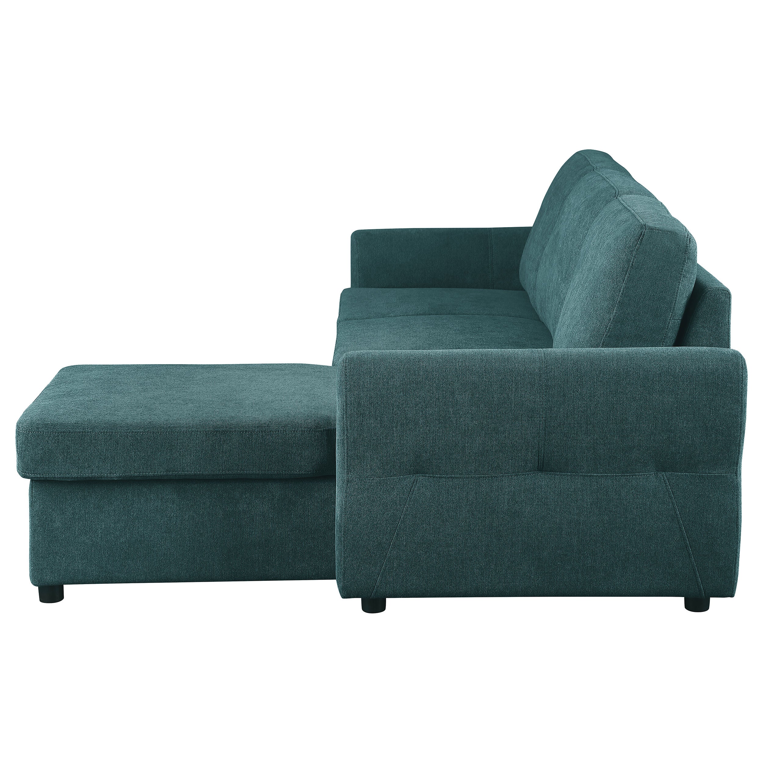 Samantha Sleeper Sectional Sofa - Teal Blue