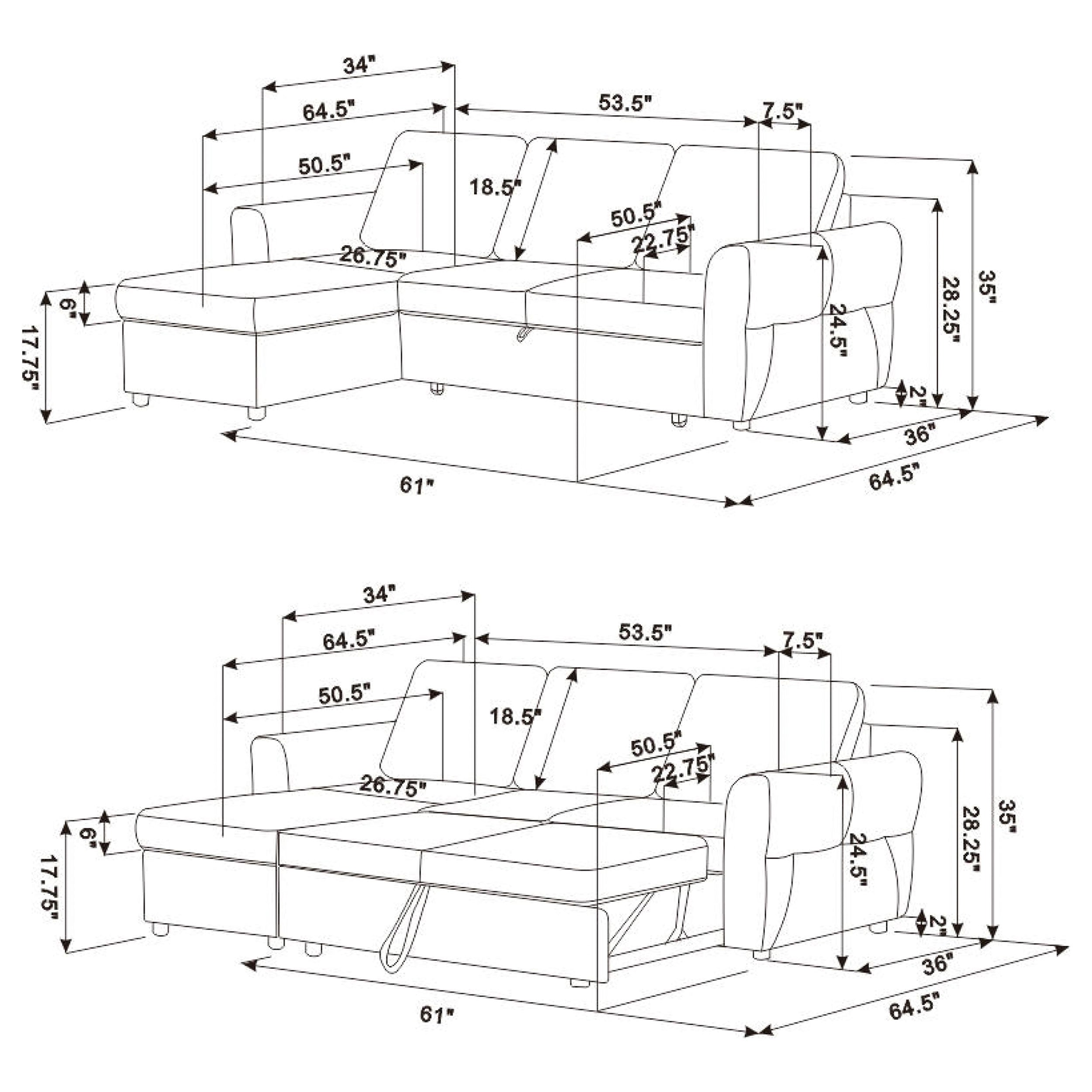 Samantha Sleeper Sectional Sofa
