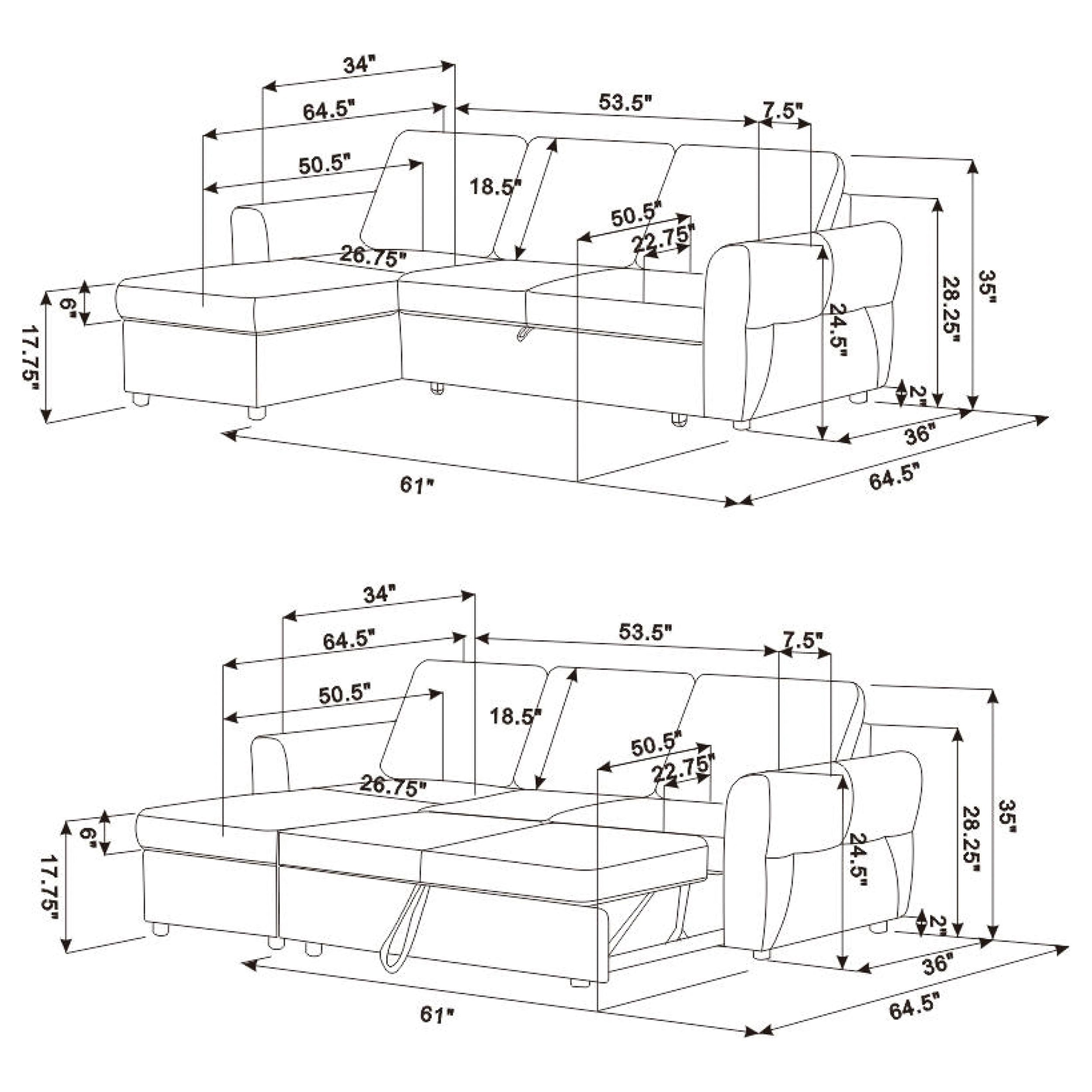Samantha Sleeper Sectional Sofa