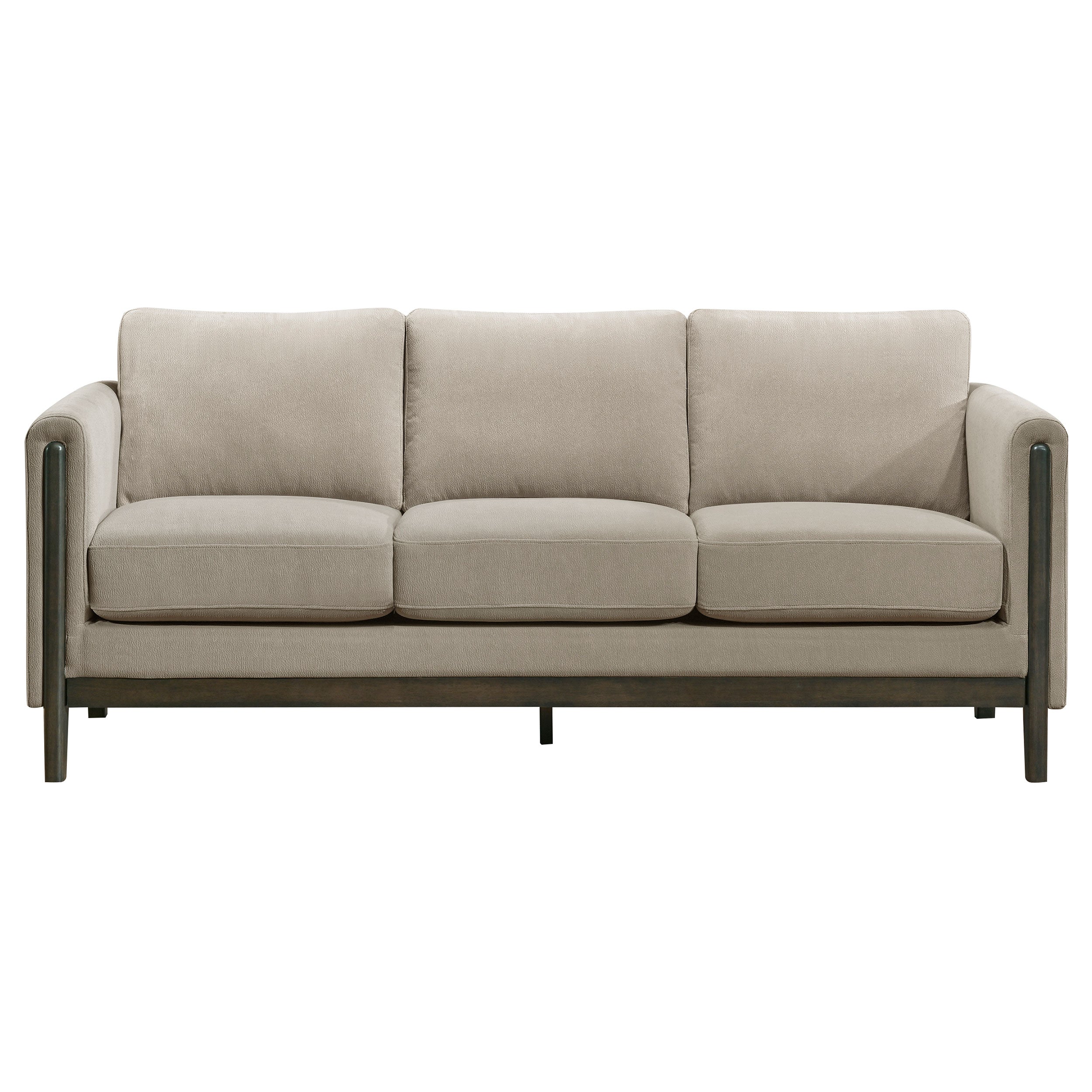 Islington 3-piece Upholstered Panel Arm Sofa Set In Taupe