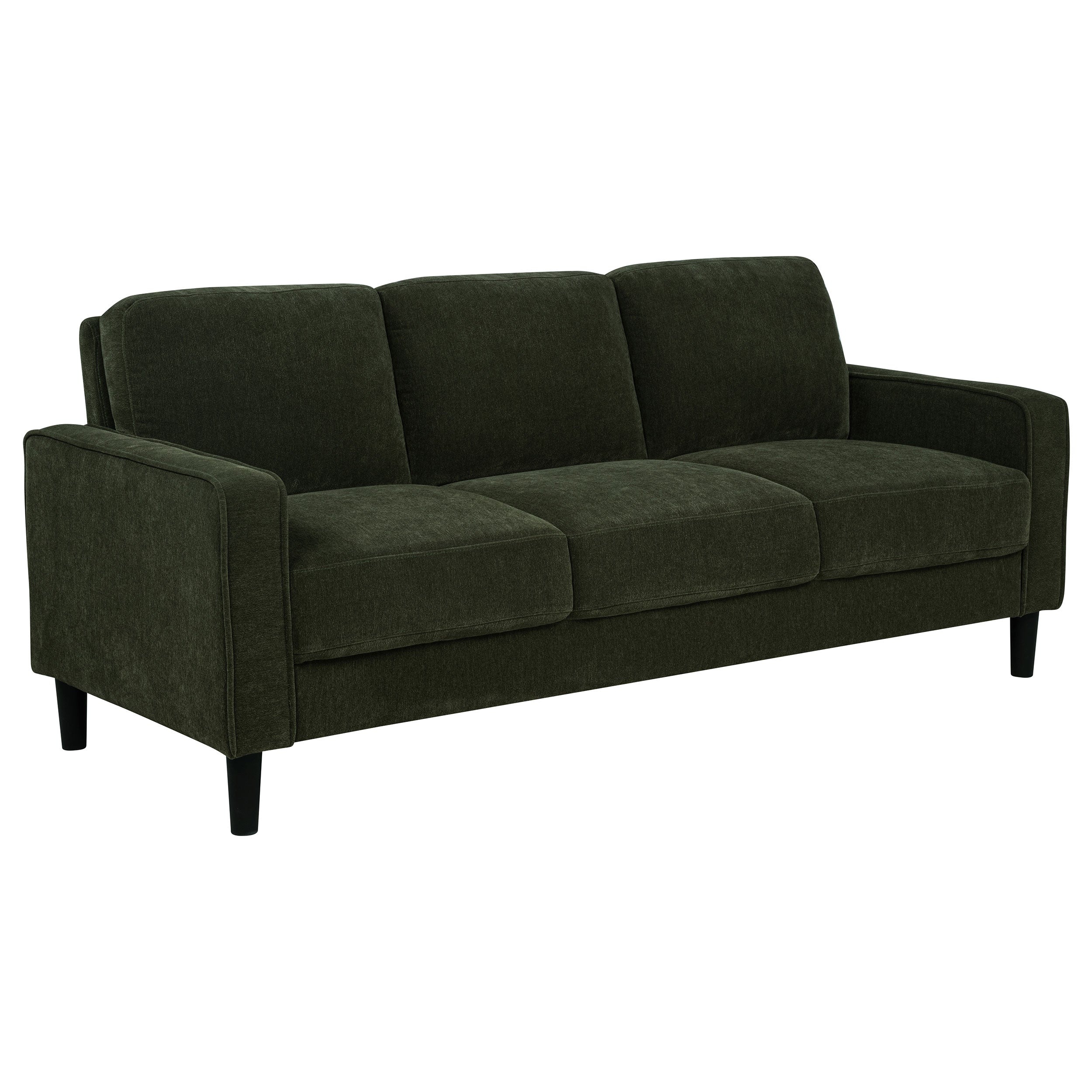 Ruth 77-inch Fabric Upholstered Track Arm Sofa Matcha