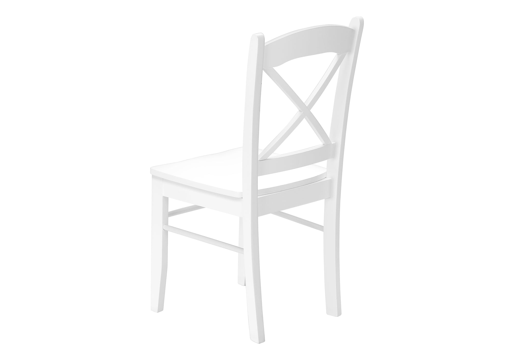 Modern X Back Kitchen Dining Side Chairs in White Set of 2