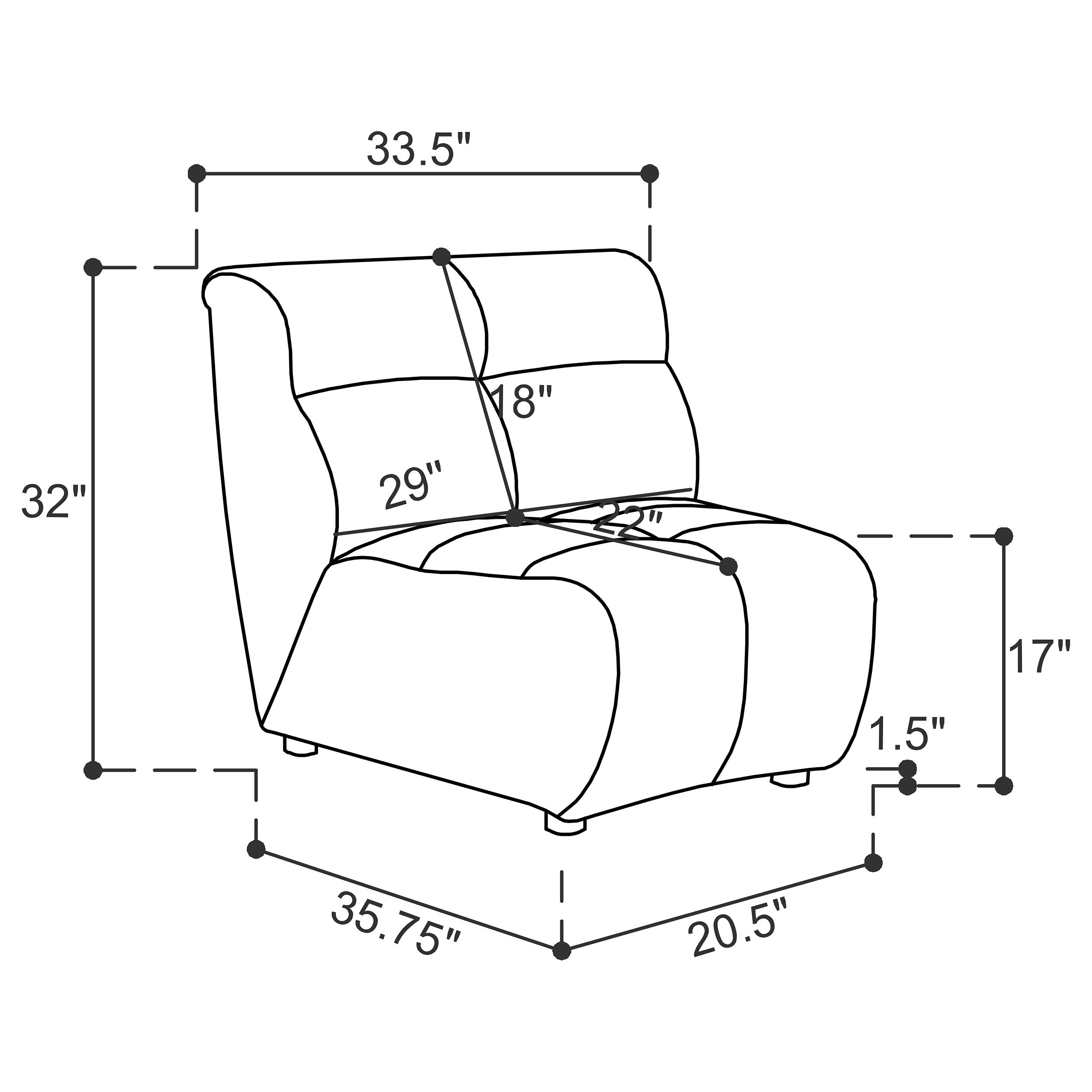 Charlotte Armless Chair