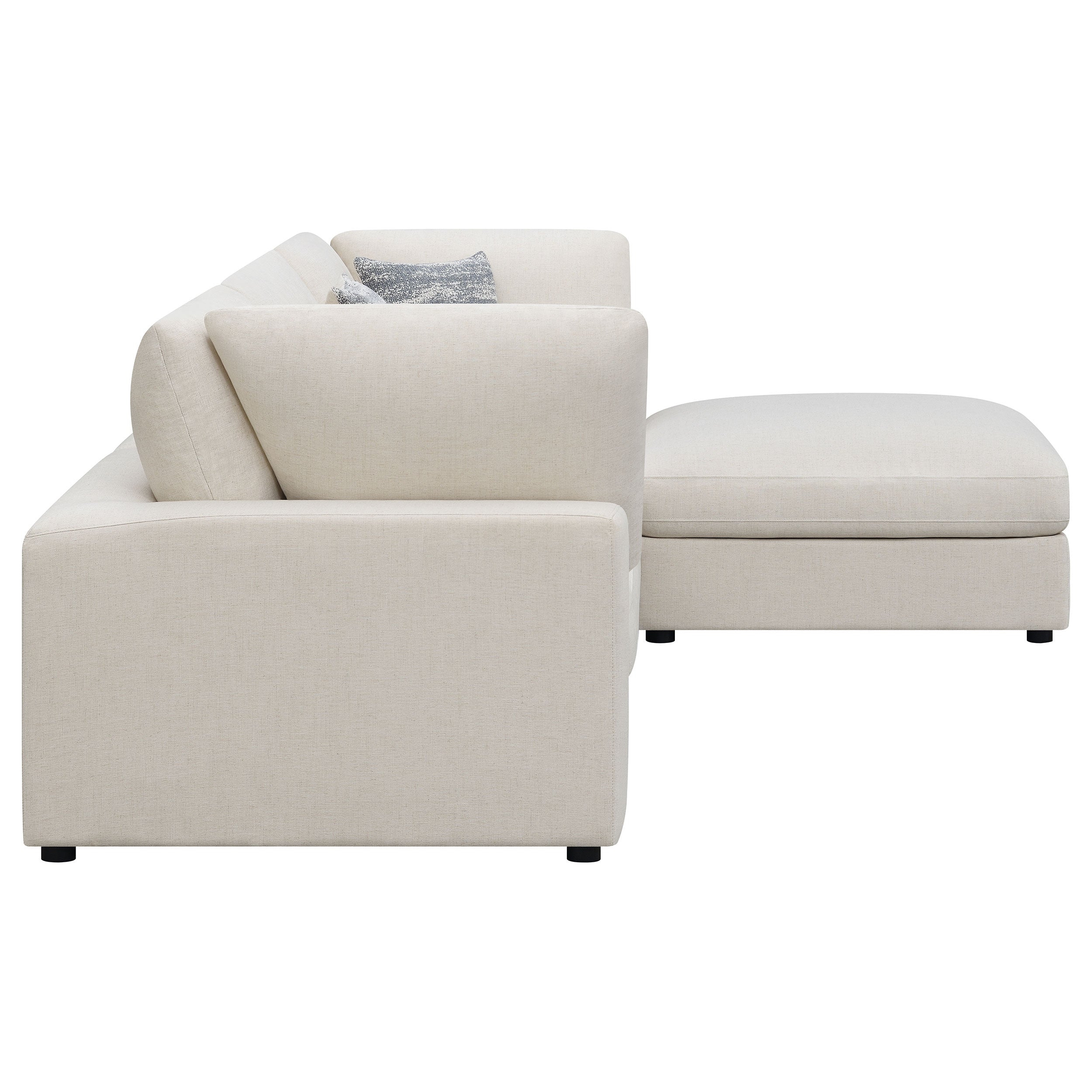 Serene Upholstered Modular Sectional Sofa - Beige (551321-SETB)