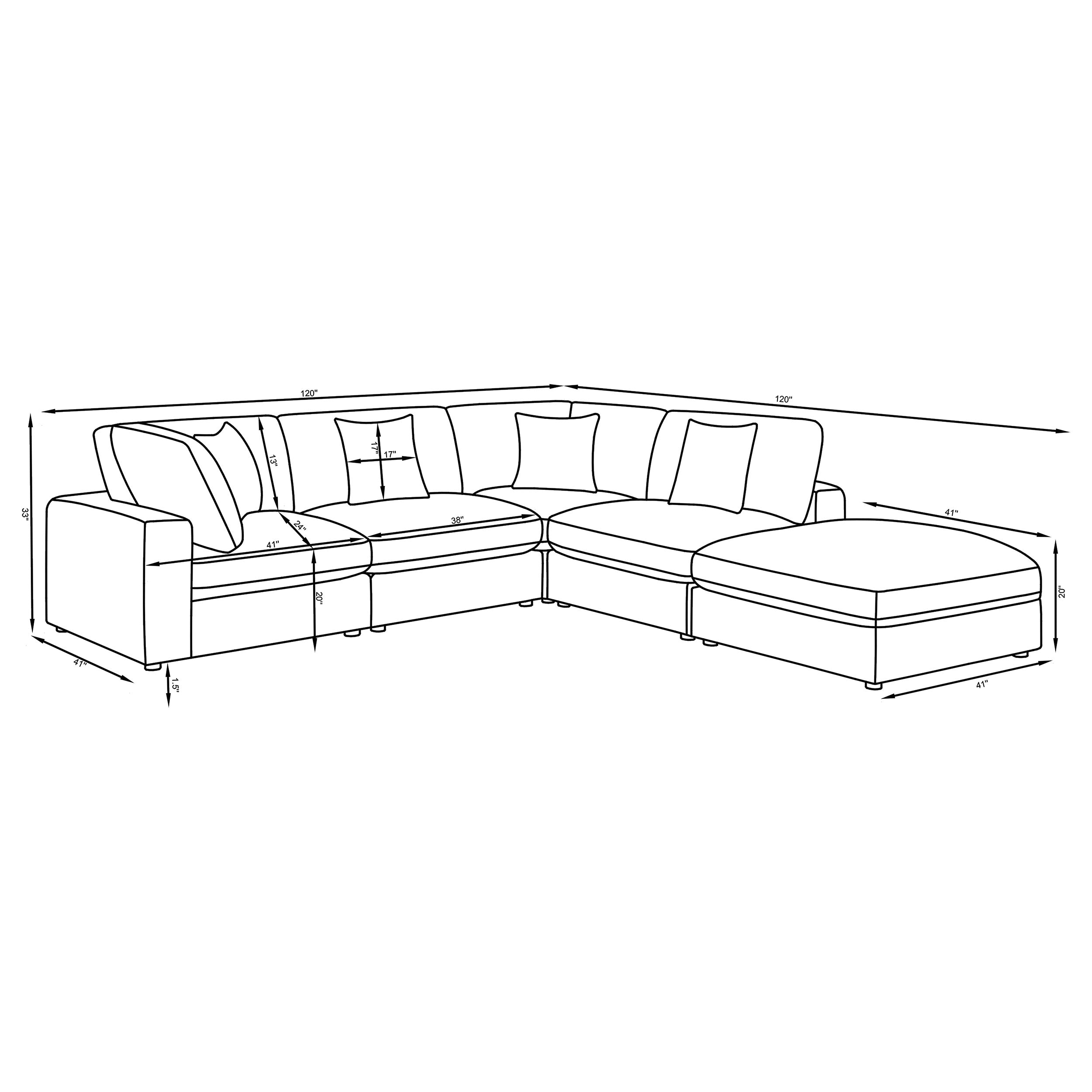 Serene Upholstered Modular Sectional Sofa