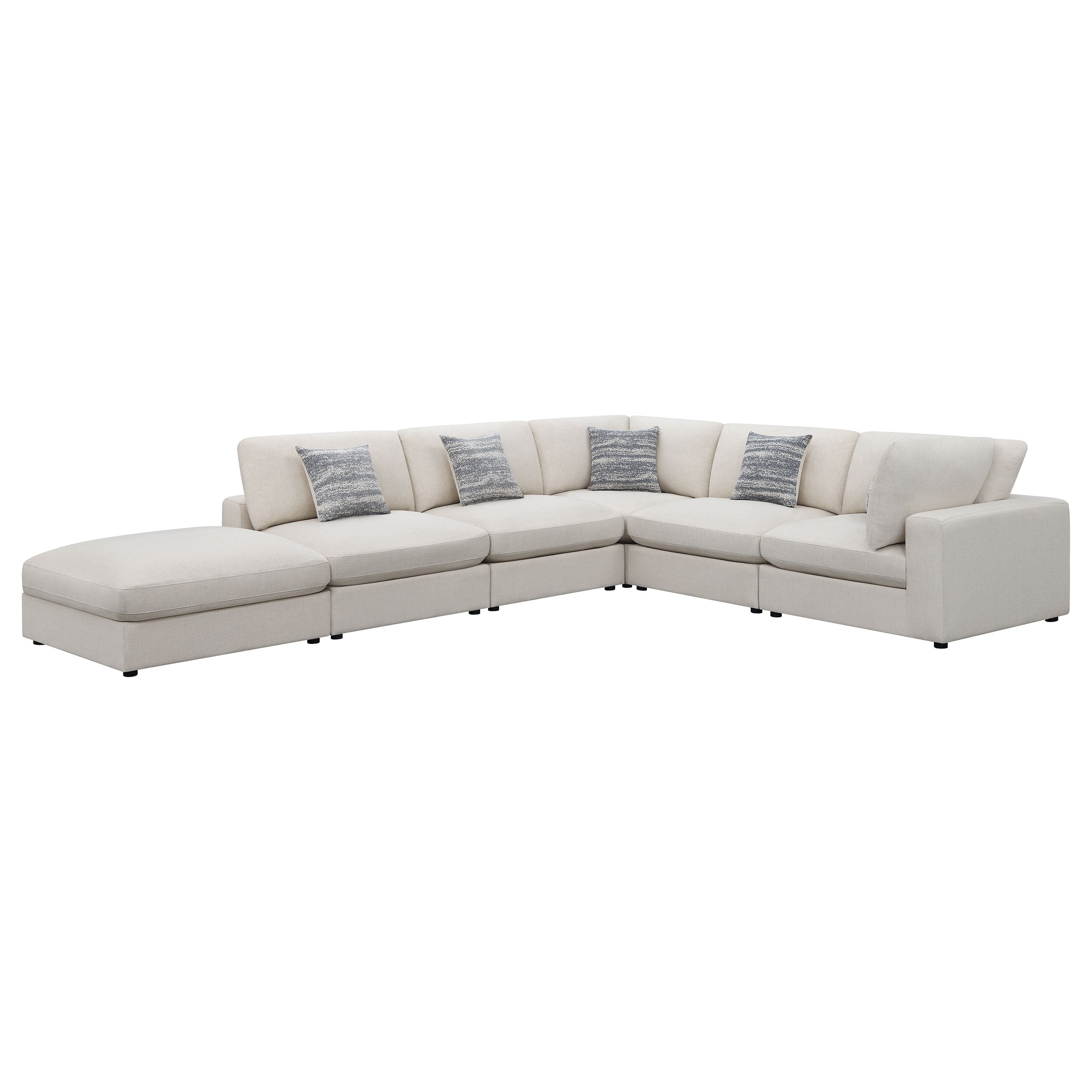 Serene Upholstered Modular Sectional Sofa - Beige