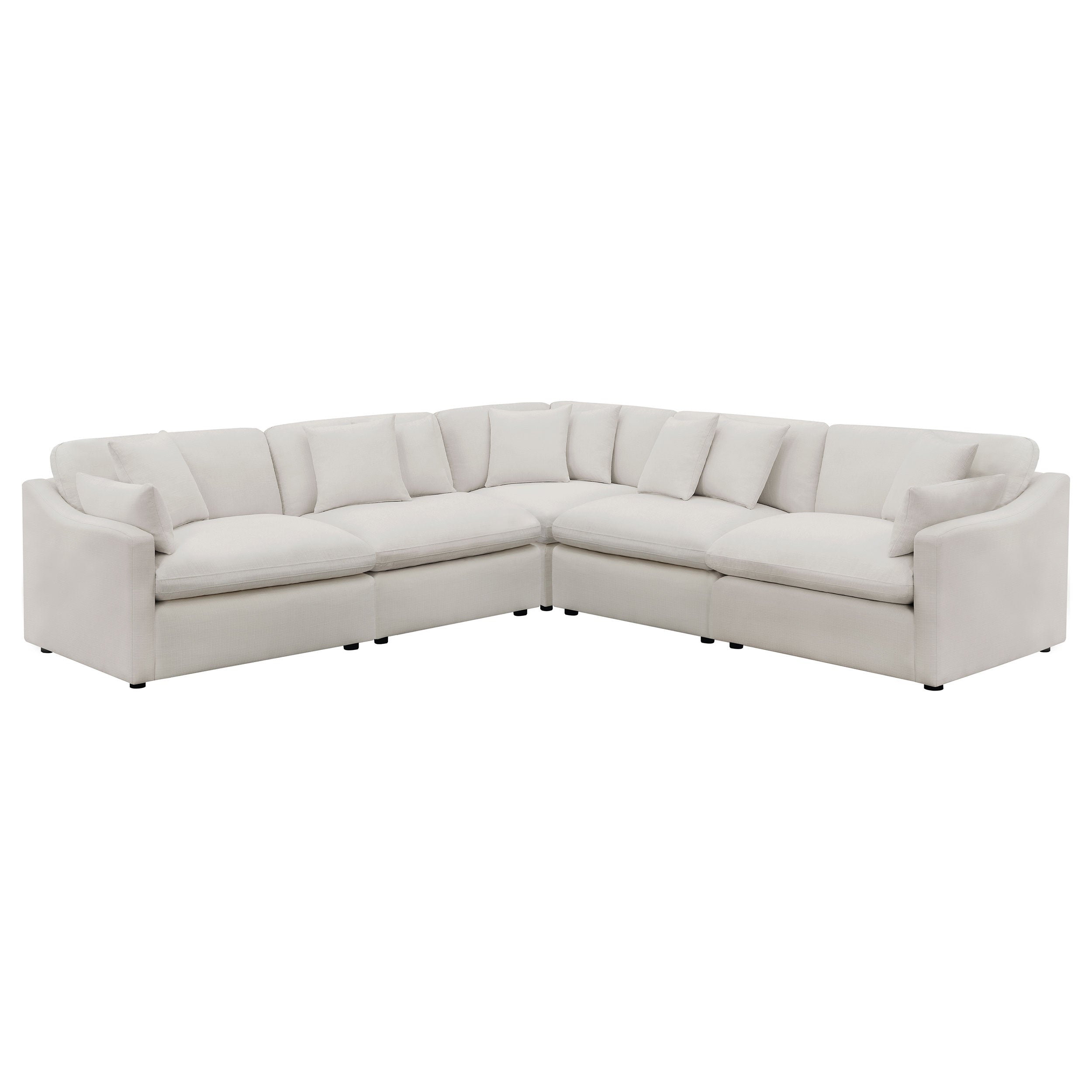 Hobson 5-Piece Modular Sectional Sofa in Ivory