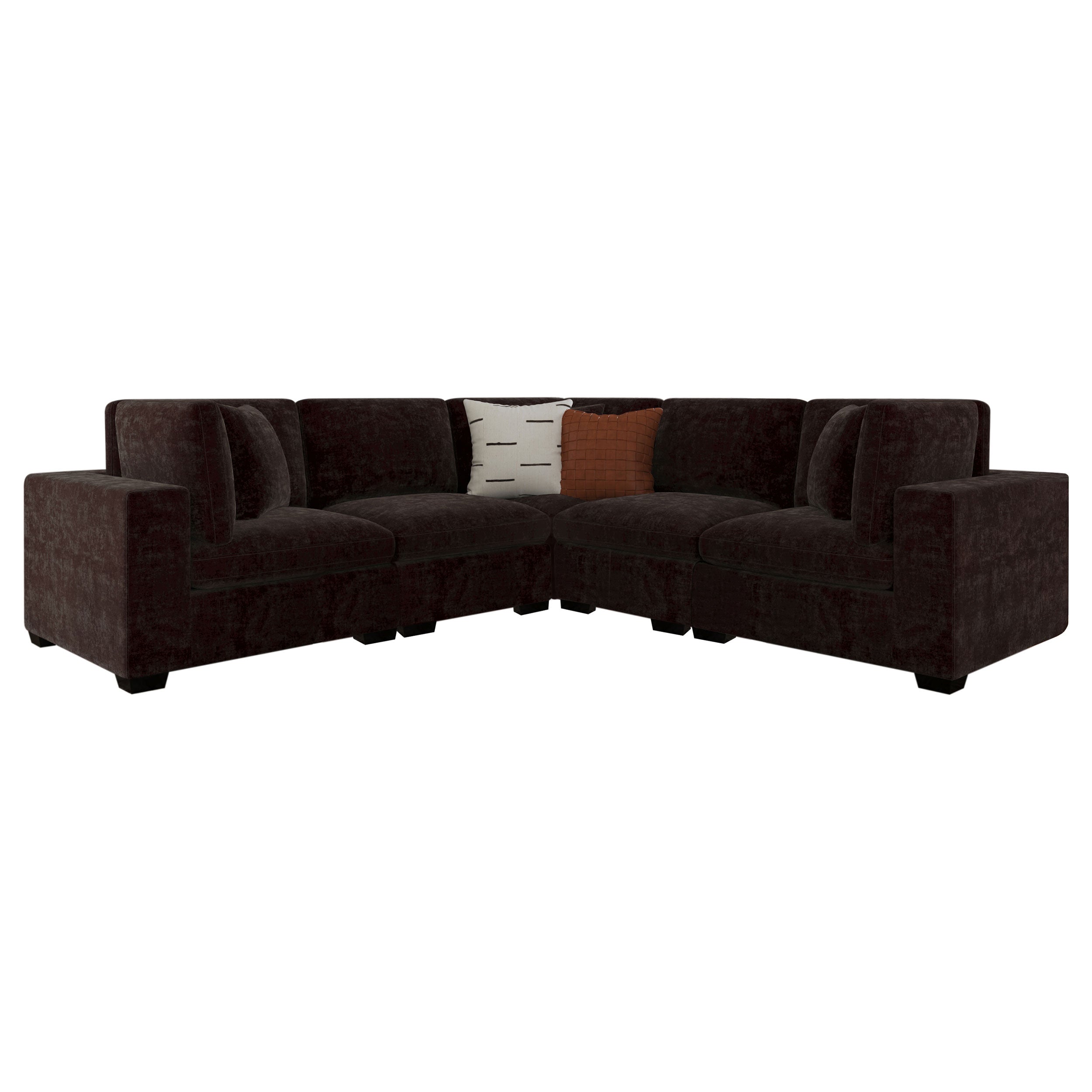 Lakeview Upholstered Modular Sectional Chocolate - Dark Chocolate (551464-SETA)