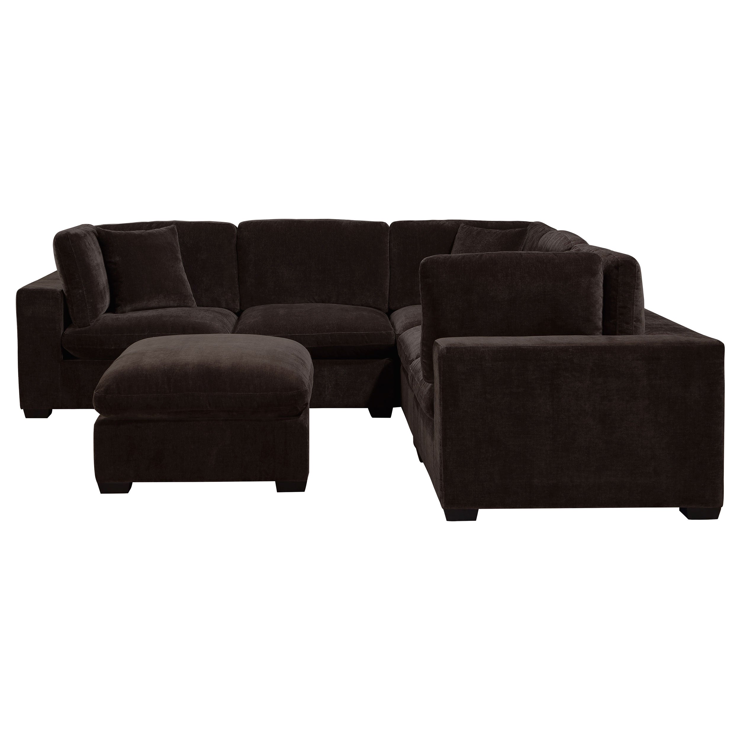 Lakeview Upholstered Modular Sectional Chocolate - Dark Chocolate (551464-SETA)
