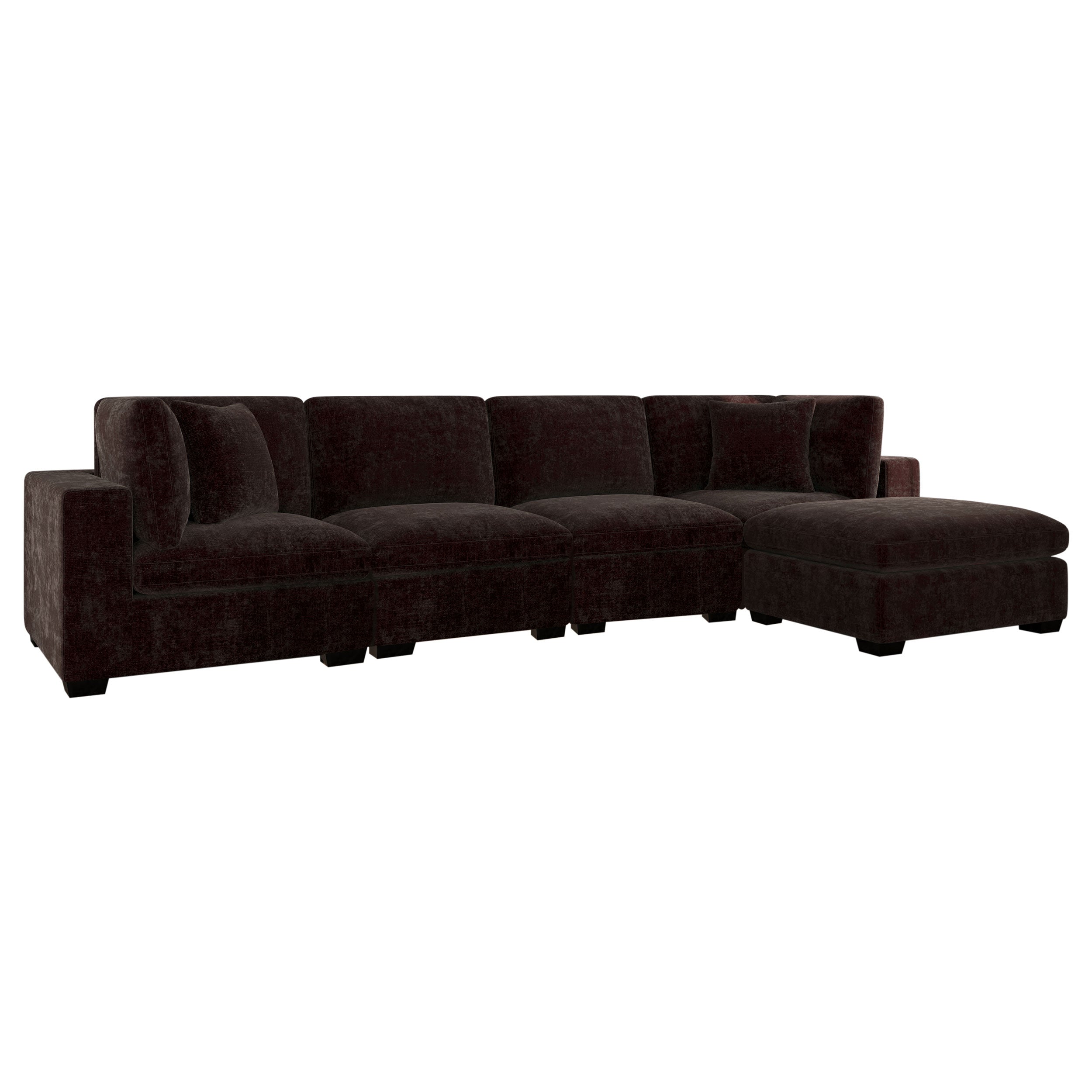 Lakeview Upholstered Modular Sectional Chocolate