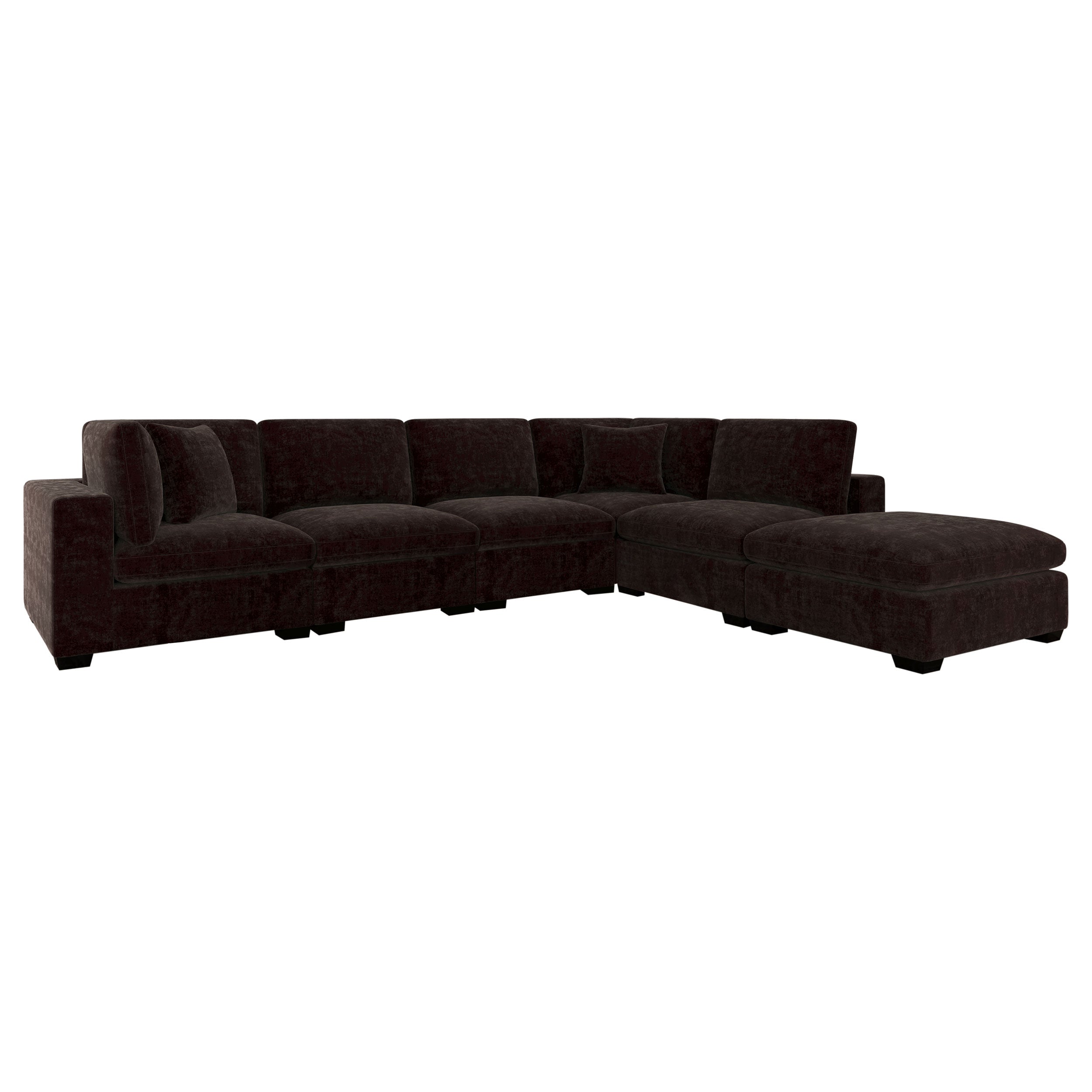 Lakeview Upholstered Modular Sectional Chocolate - Dark Chocolate