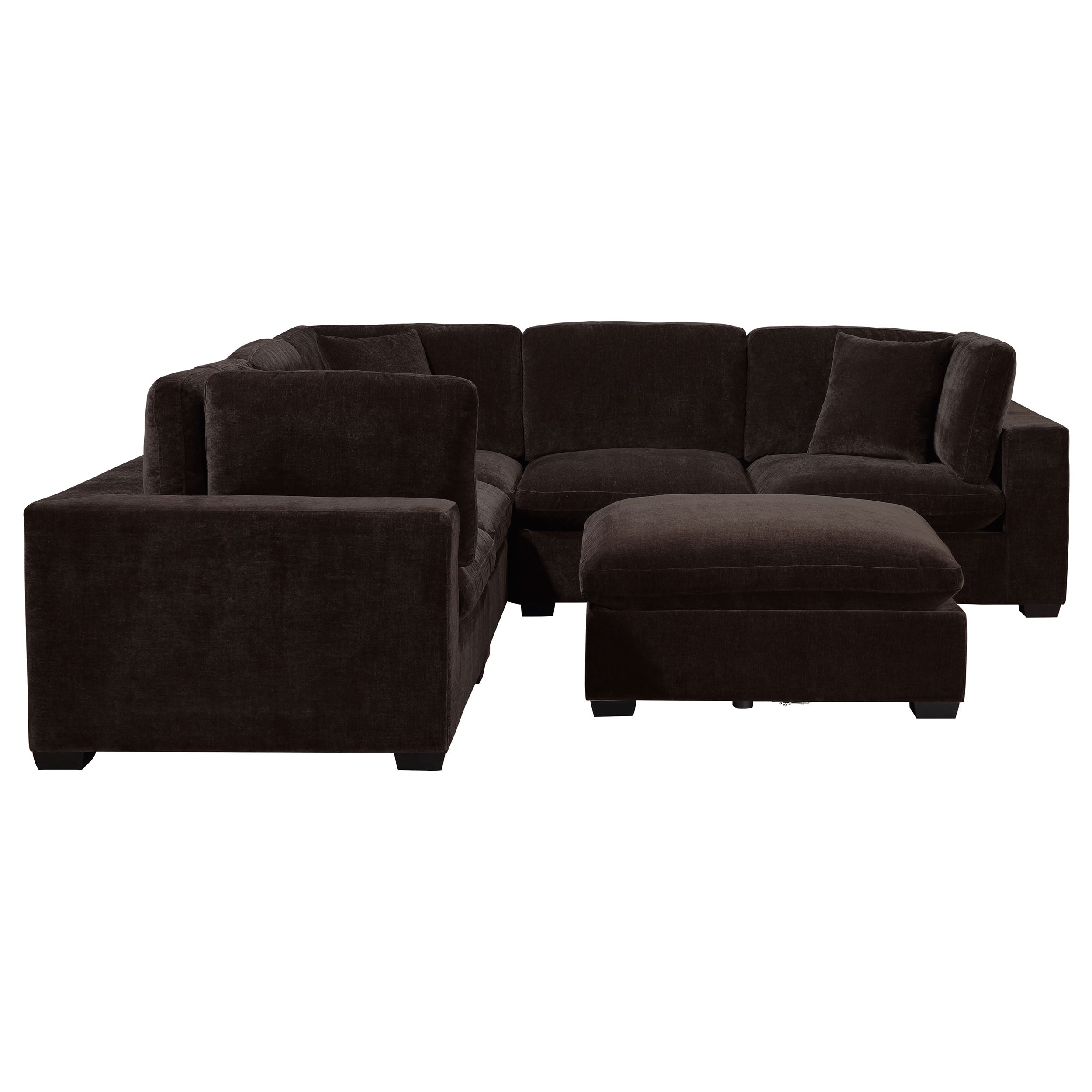 Lakeview Upholstered Modular Sectional Chocolate - Dark Chocolate