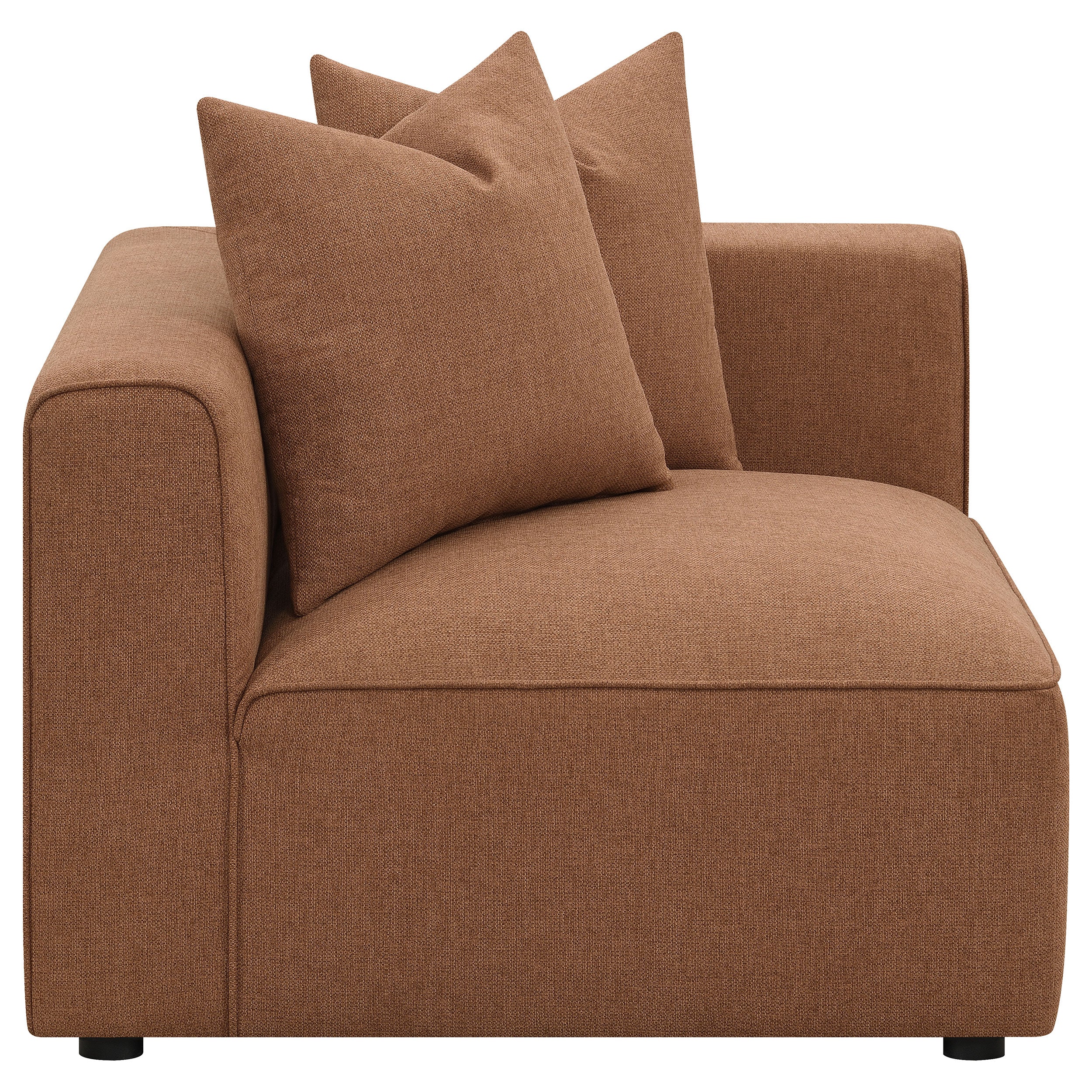 Jennifer 6 Piece Upholstered Modular Sectional Sofa - Terracotta