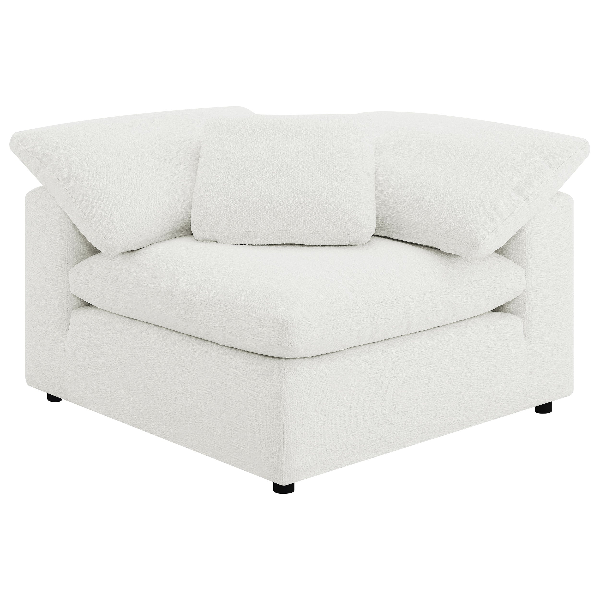 Raleigh Boucle Upholstered Modular Sectional Ivory - Ivory (551751-SETA)