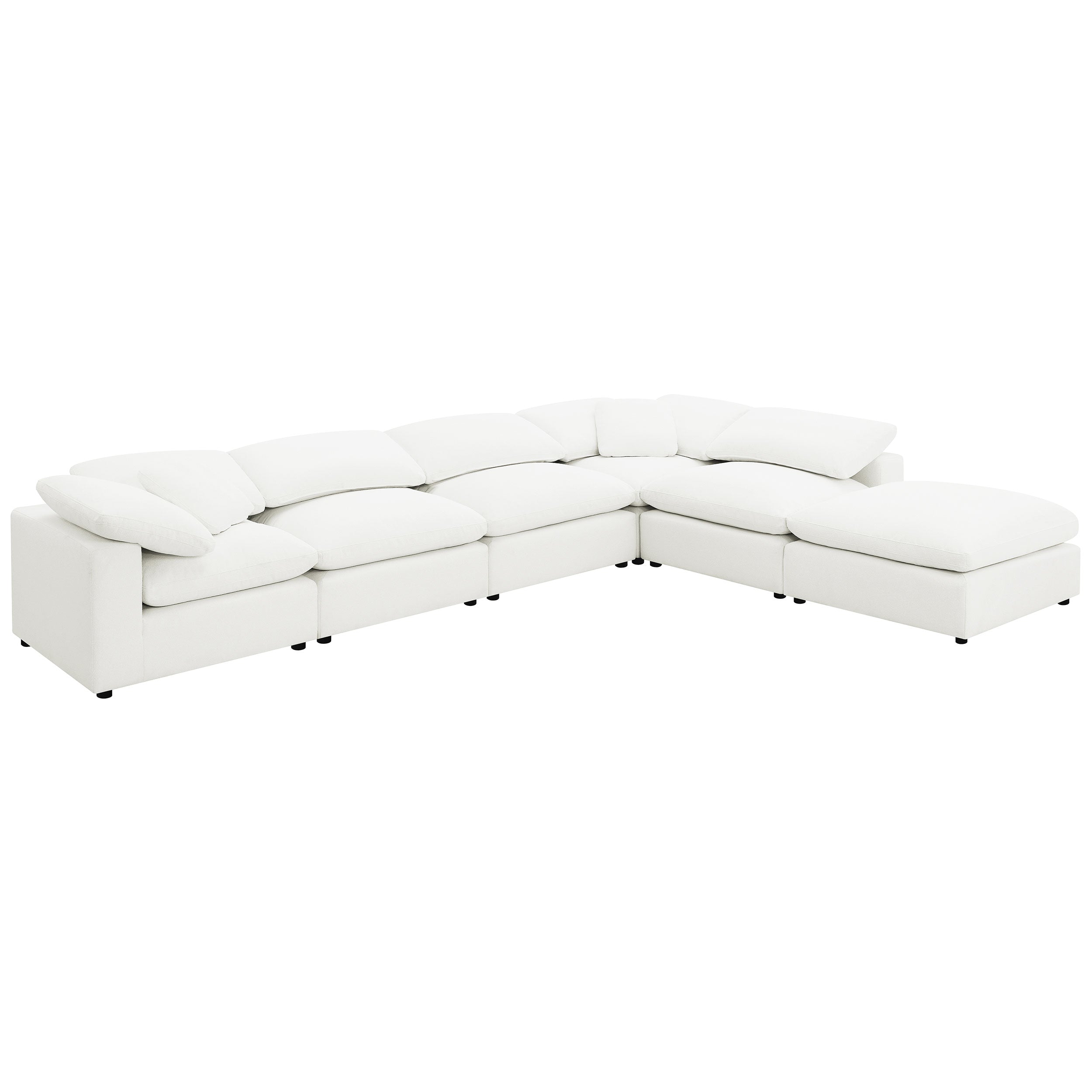 Raleigh Boucle Upholstered Modular Sectional Ivory - Ivory